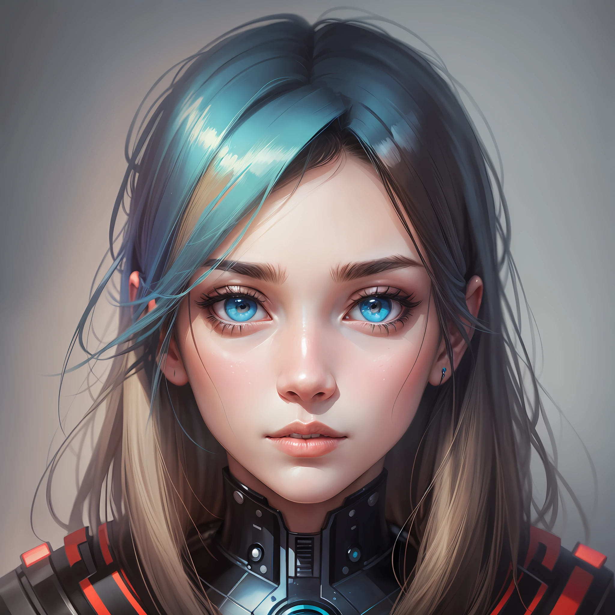 portrait woman android face only --auto --s2