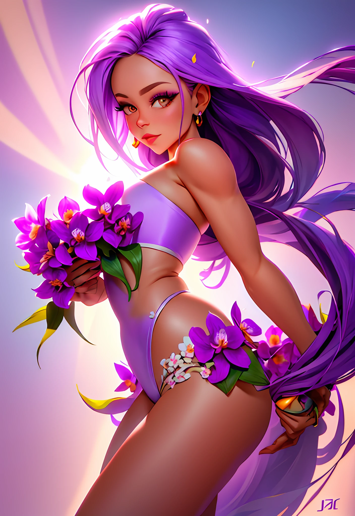Lilac orchid, open petals, ultra realistic, 4k --v 4