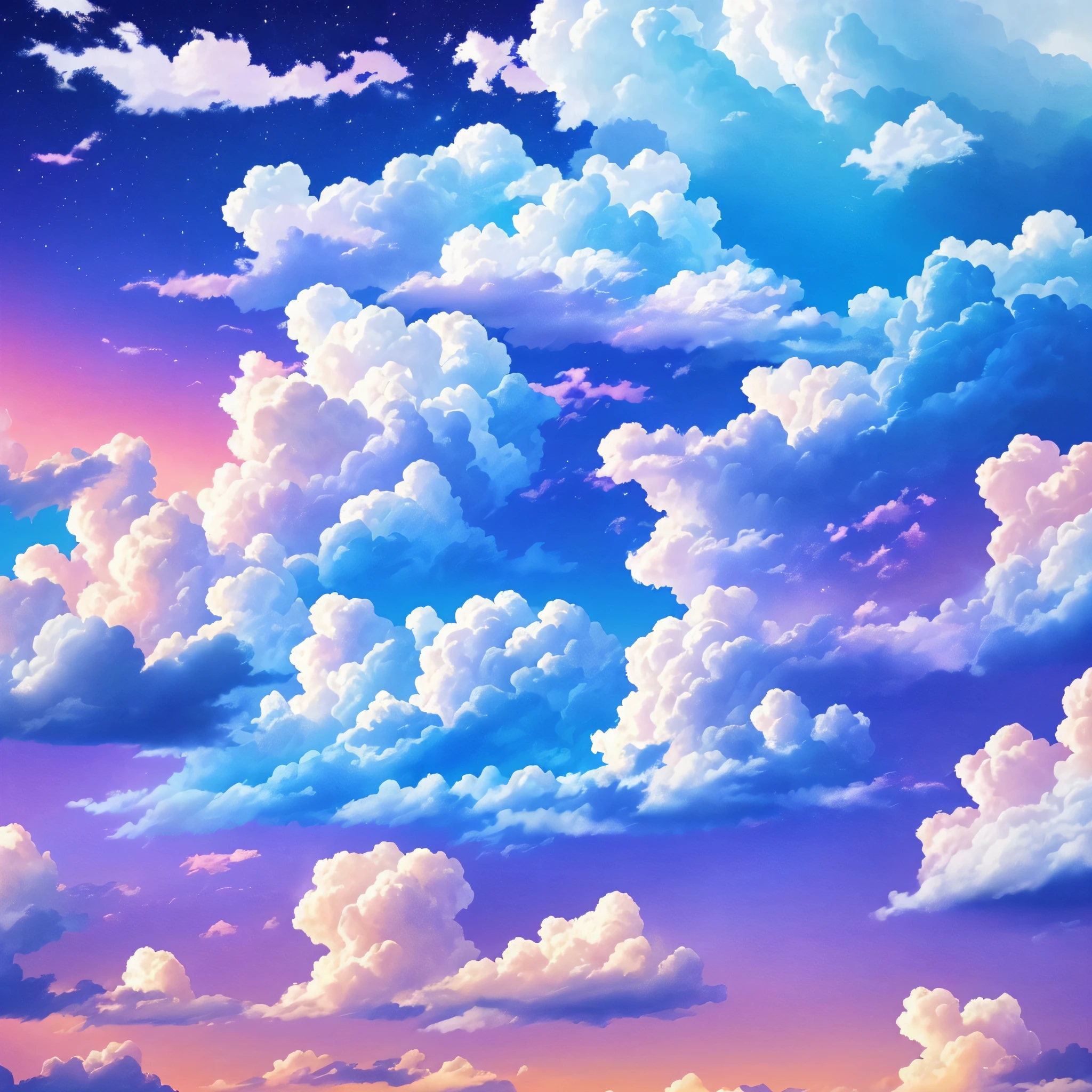 Masterpiece, best quality, {best quality}, {{masterpiece}}, {highres}, unicorn, clouds, colors, colorful, blue sky --auto --s2