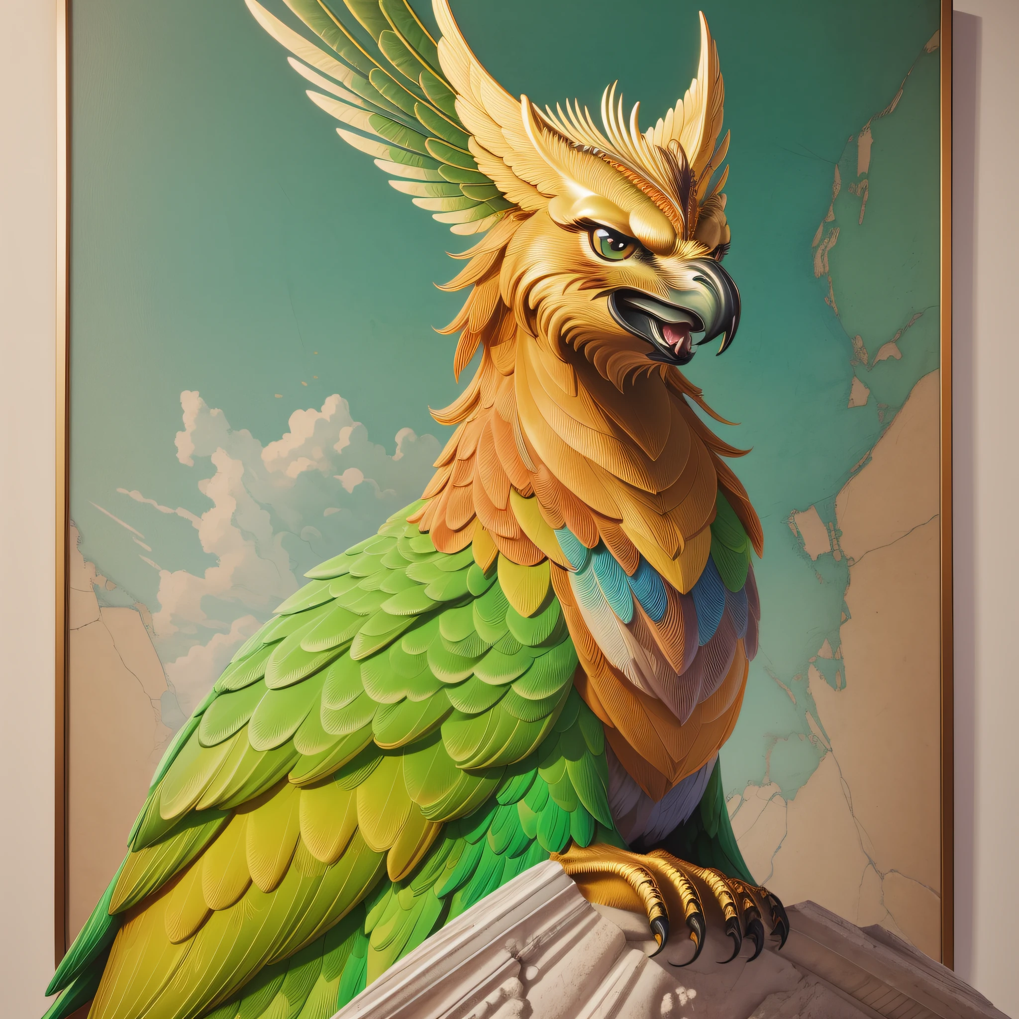 Masterpiece, best quality, {best quality}, {{masterpiece}}, {highres}, {{griffin}} --auto --s2