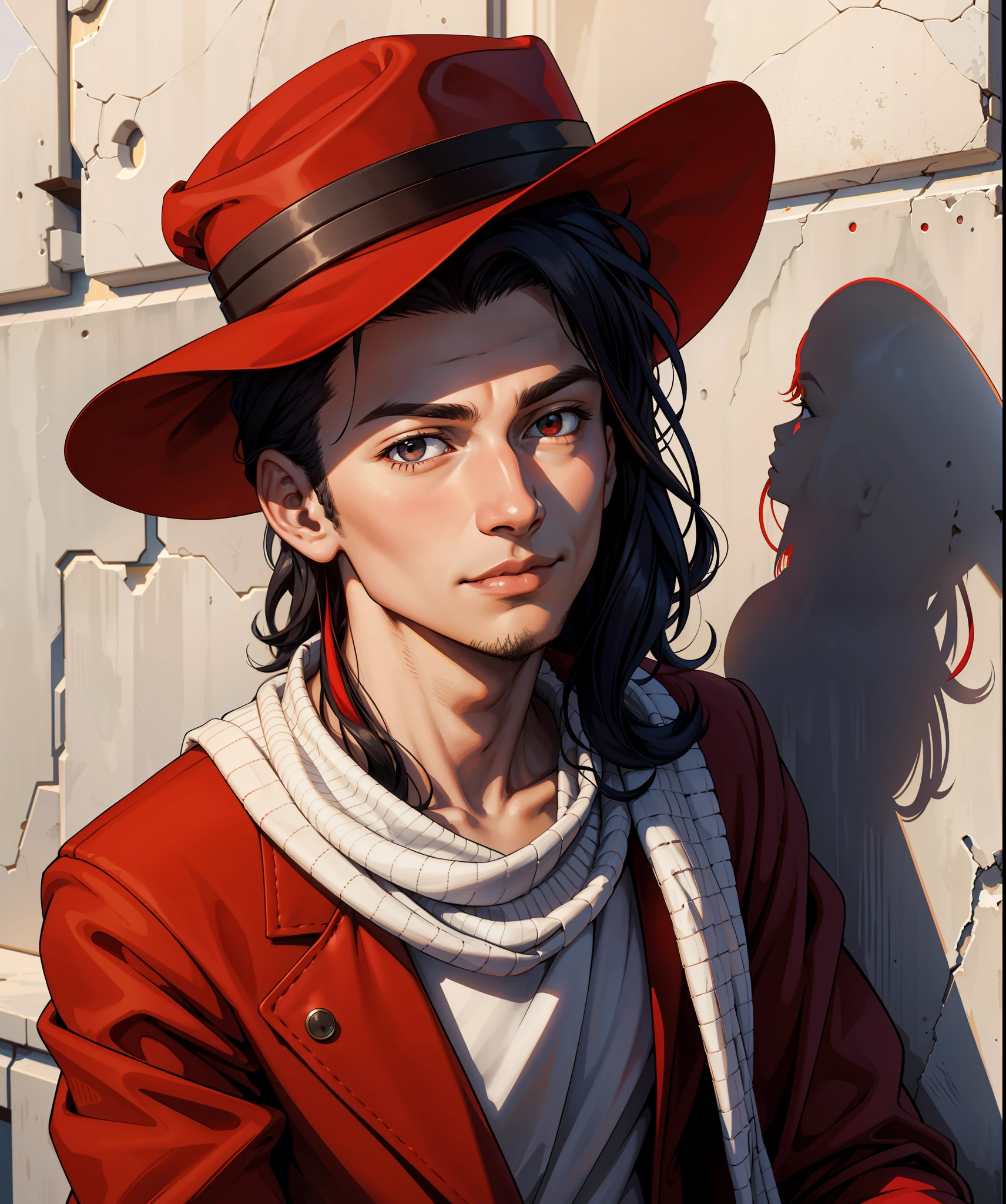 arafed man with a red hat sitting in front of a wall, headshot profile picture, around 1 9 years old, halfbody headshot, 1 / 2 headshot, taken in the early 2020s, high quality portrait, 1 / 4 headshot, professional profile picture, profile shot, headshot photo, nice afternoon lighting, attractive photo, brandon, good looking face