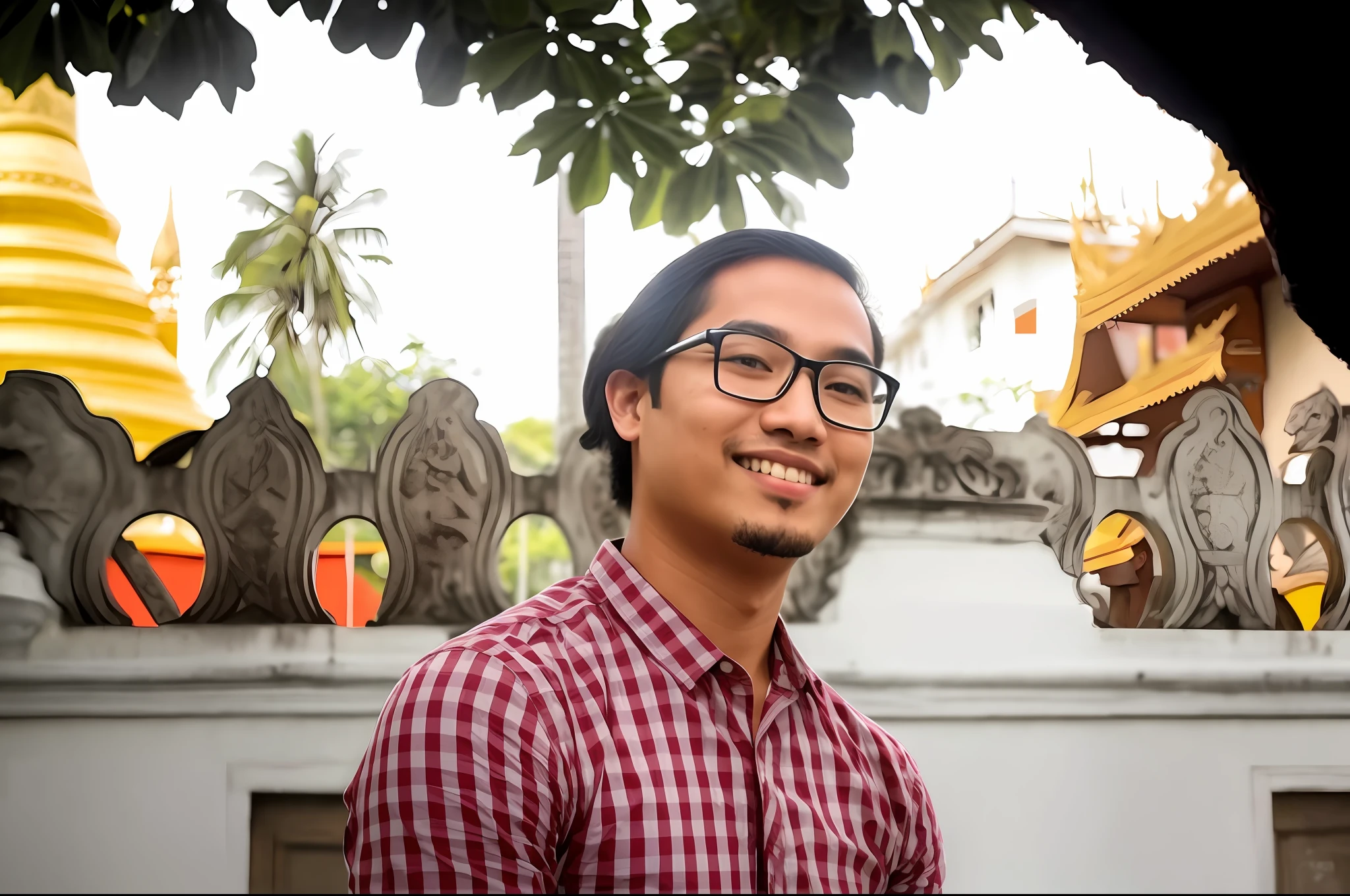 there is a man that is standing in front of a wall, nivanh chanthara, thawan duchanee, photo taken in 2 0 2 0, profile portrait, nuttavut baiphowongse, avatar image, ramil sunga, profile photo, portait image, profile image, mohamed chahin, realistic
