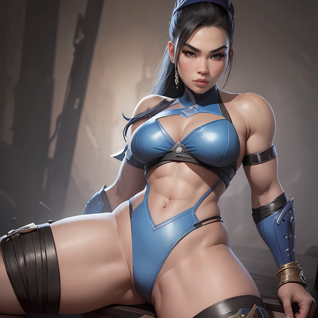 Rachael Ostovich's face, Kitana's body (Mortal Kombat), full body --auto --s2