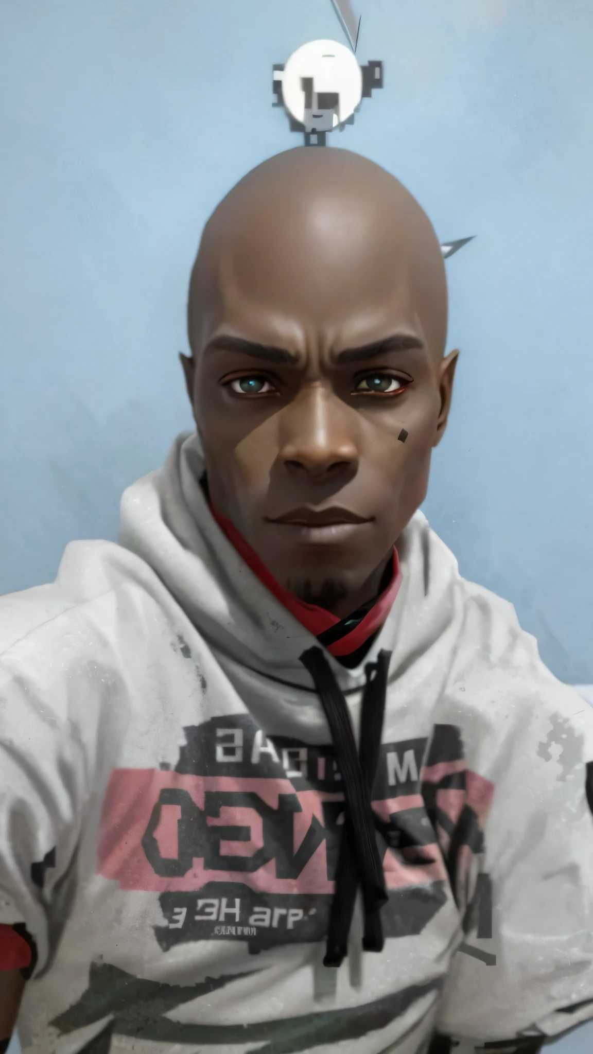 Transform into a cyborg, ultra realistic, young titan style, 8k, cyberpunk style, black skin color, dark eyes, age 30 years, cyborg armor, elf ears