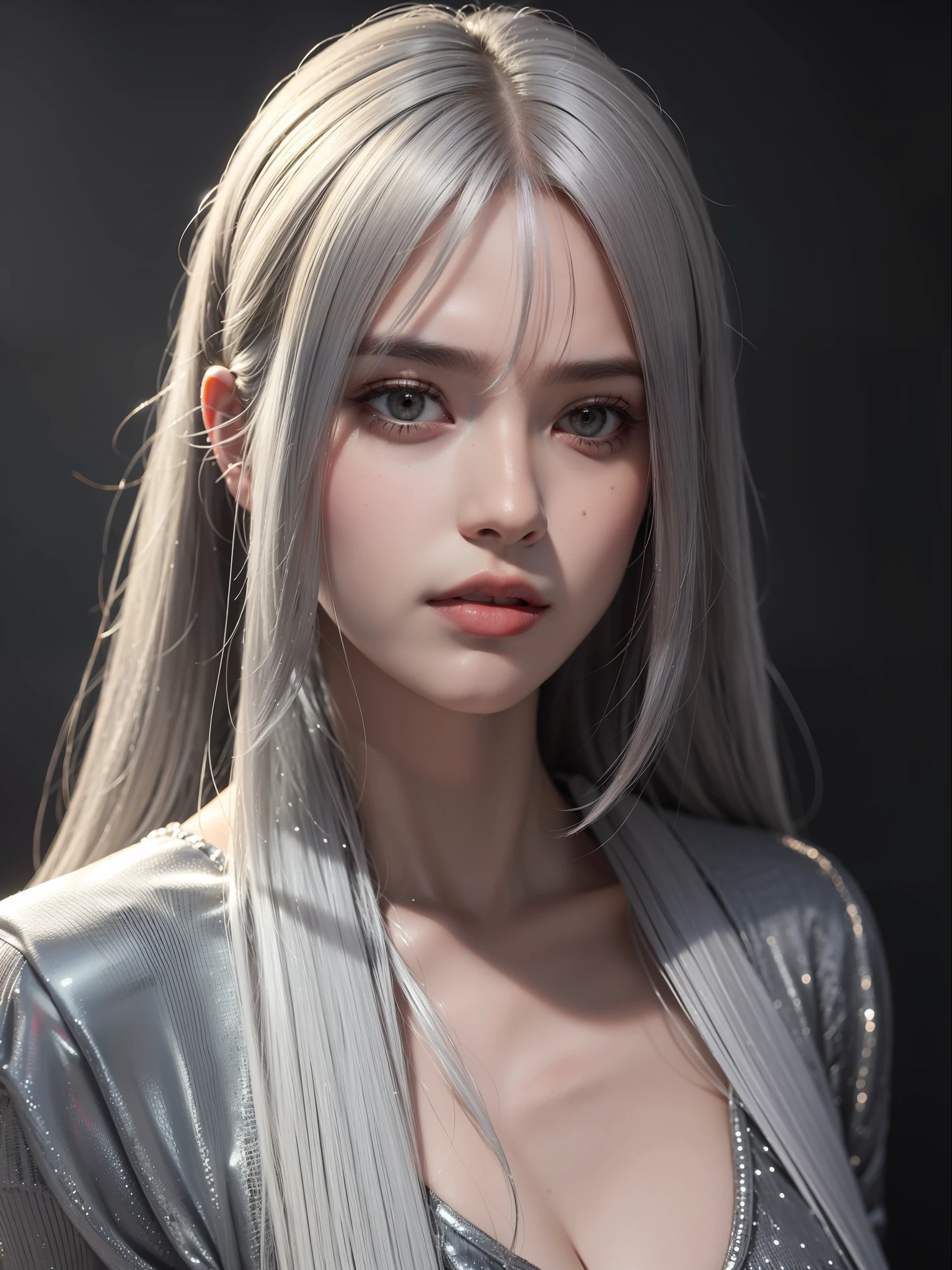 Best quality, masterpiece, ultra high res, (photorealistic:1.4), raw photo, 1girl, silver hair