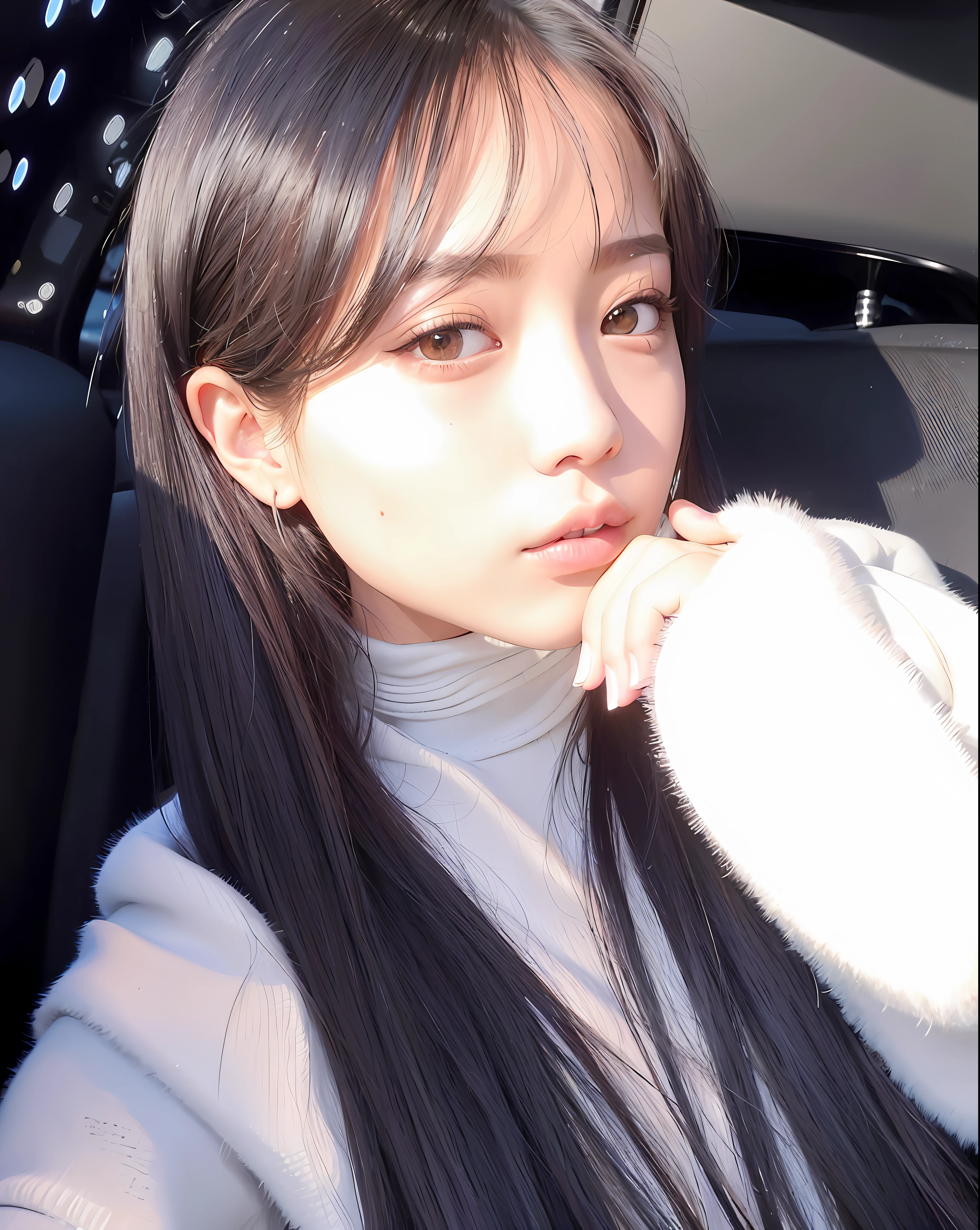 Arafe girl with long black hair sitting in car, Blackpink Jisoo, Blackpink Jisoo, Portrait Jisoo, Ursan, Kim Do-young, She has black hair with bangs, Shin Jin-young, with bangs, Blackpink Josi, Headshot profile picture, Larisa Manobar,Big,Revealing clothes