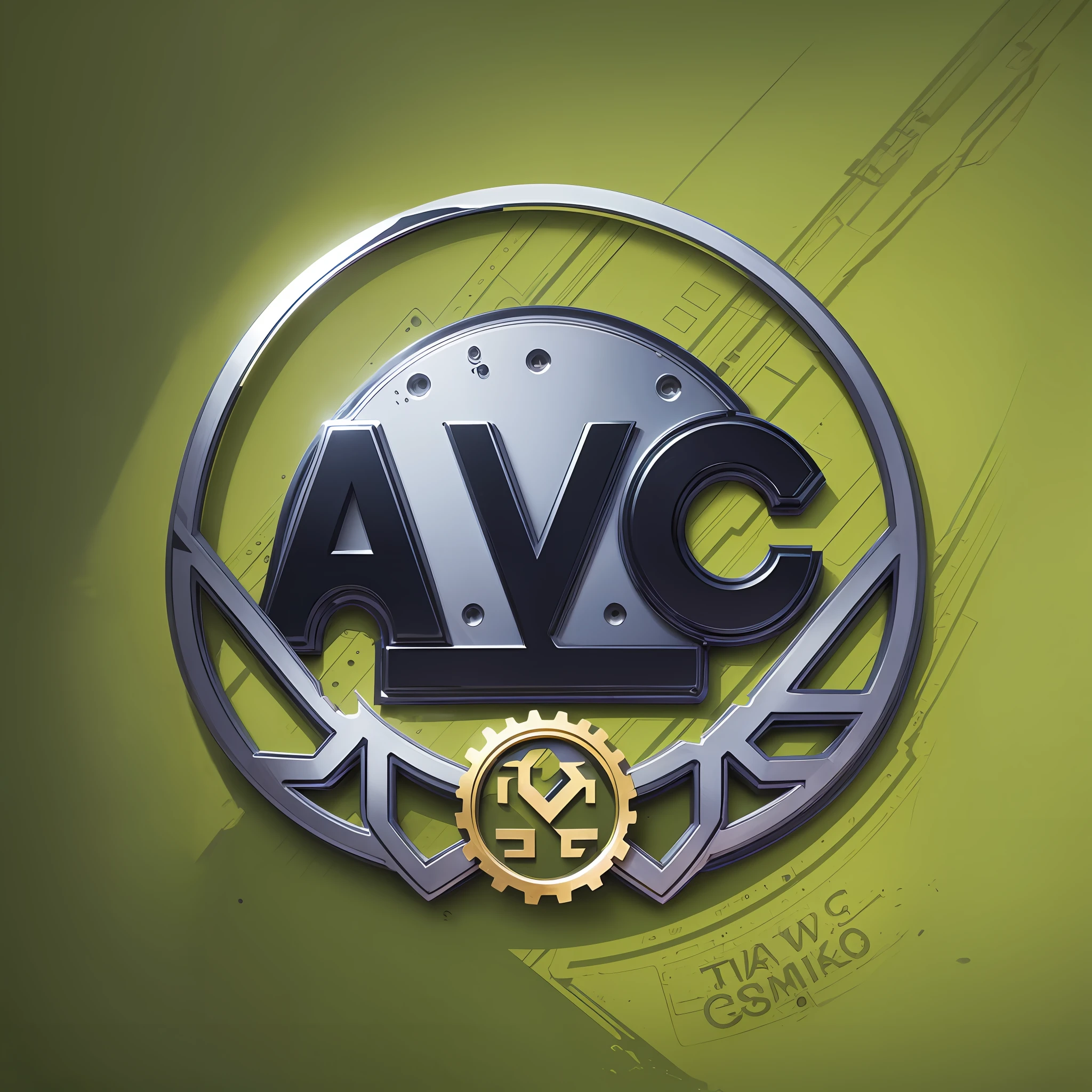 Logo, tech, manufacturing, words AVC Custom --auto --s2