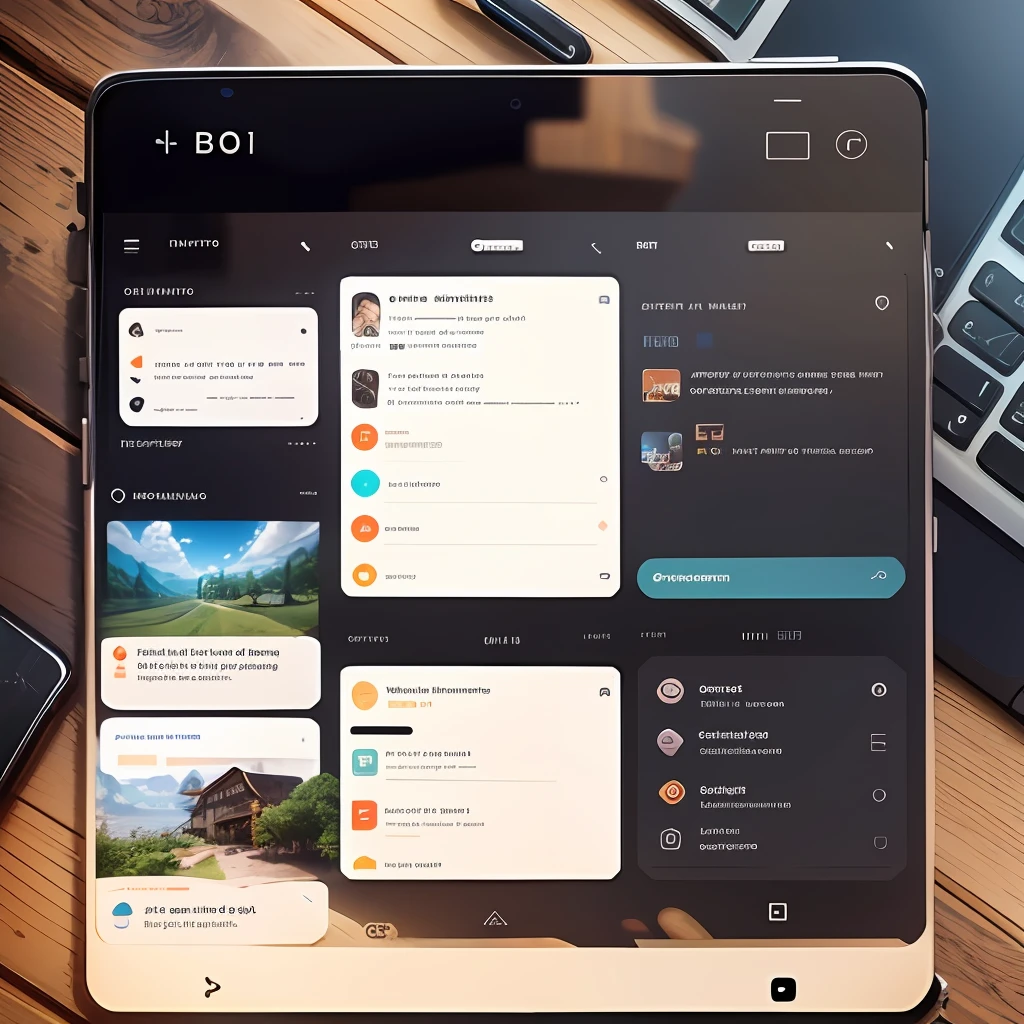 landing page of a communities app. (application interface) (Rpg) modern and rustic. Highly detailed, simple, easy-to-use interface, colors, vibrant --auto --s2