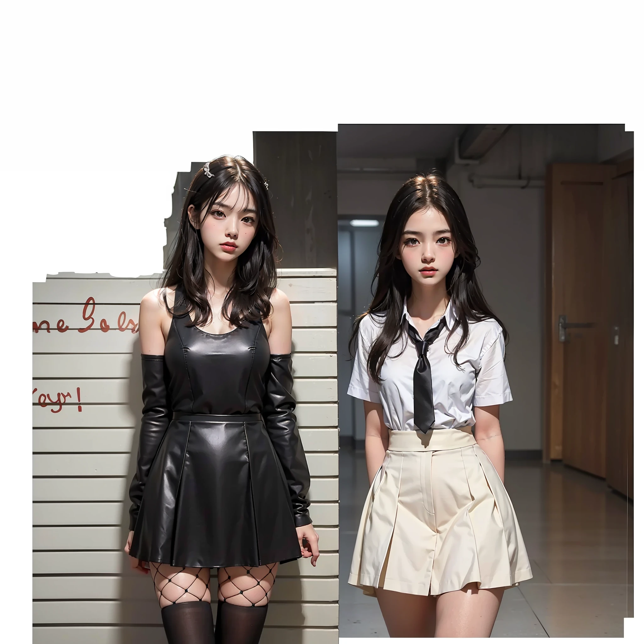 Best quality, masterpiece, ultra high resolution, (photorealistic: 1.4), raw photo, dramatic lighting, school background, school background, hallway