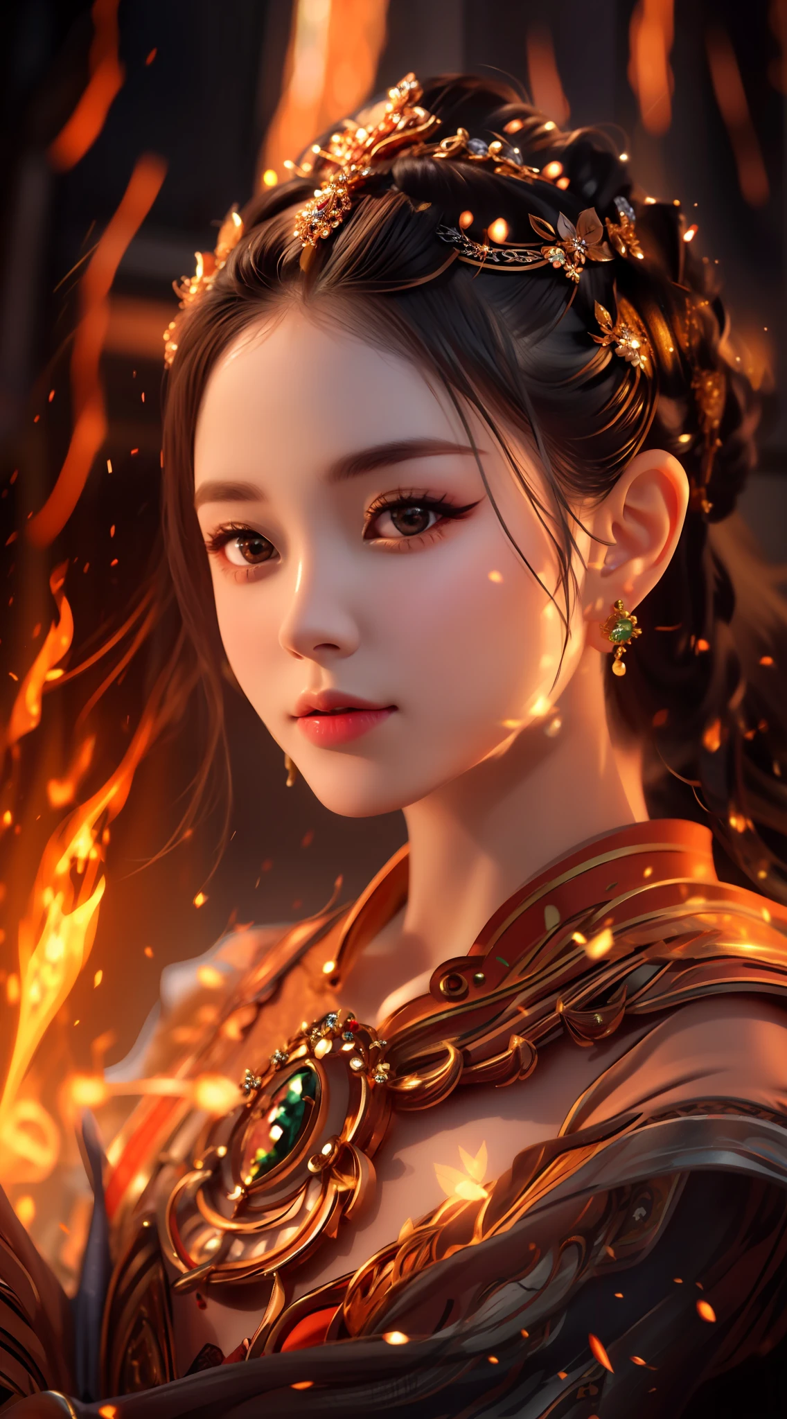 Gold earrings, delicate and shiny