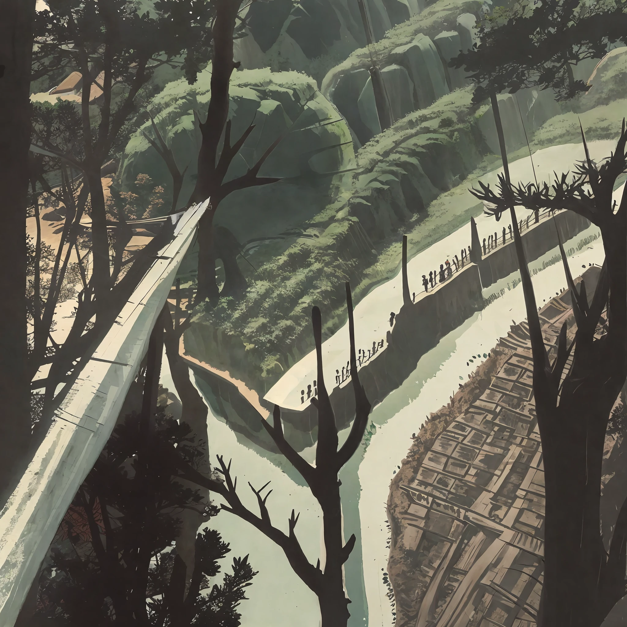 In ancient times, samurai, night patrols and protection, and vegetation were peaceful