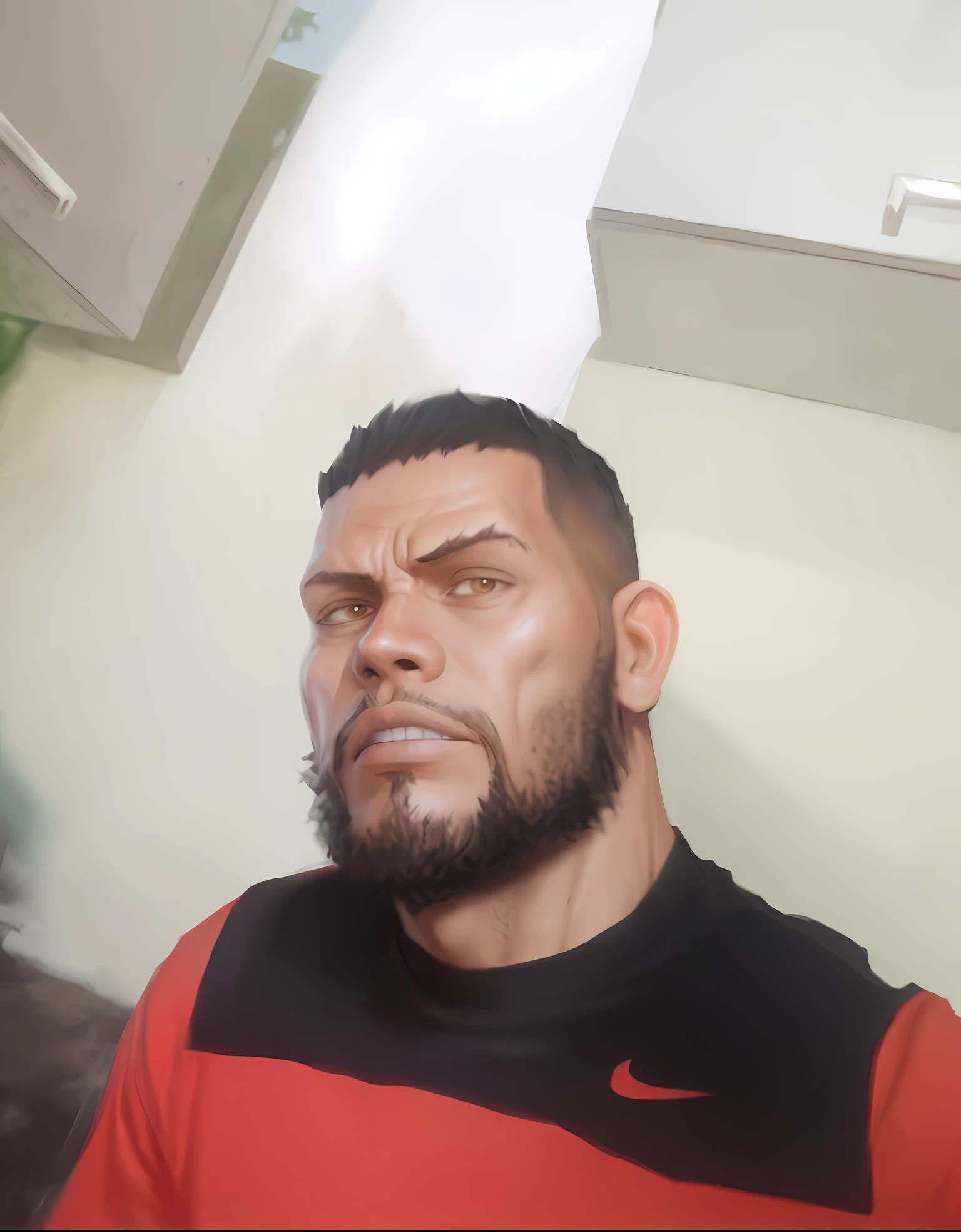GTA San Andreas style portrait Luffy fantasy from One Piece, highly detailed, photorealism, digital painting, art station, concept art, sharp focus, illustration, best quality, 10k, midjouney art