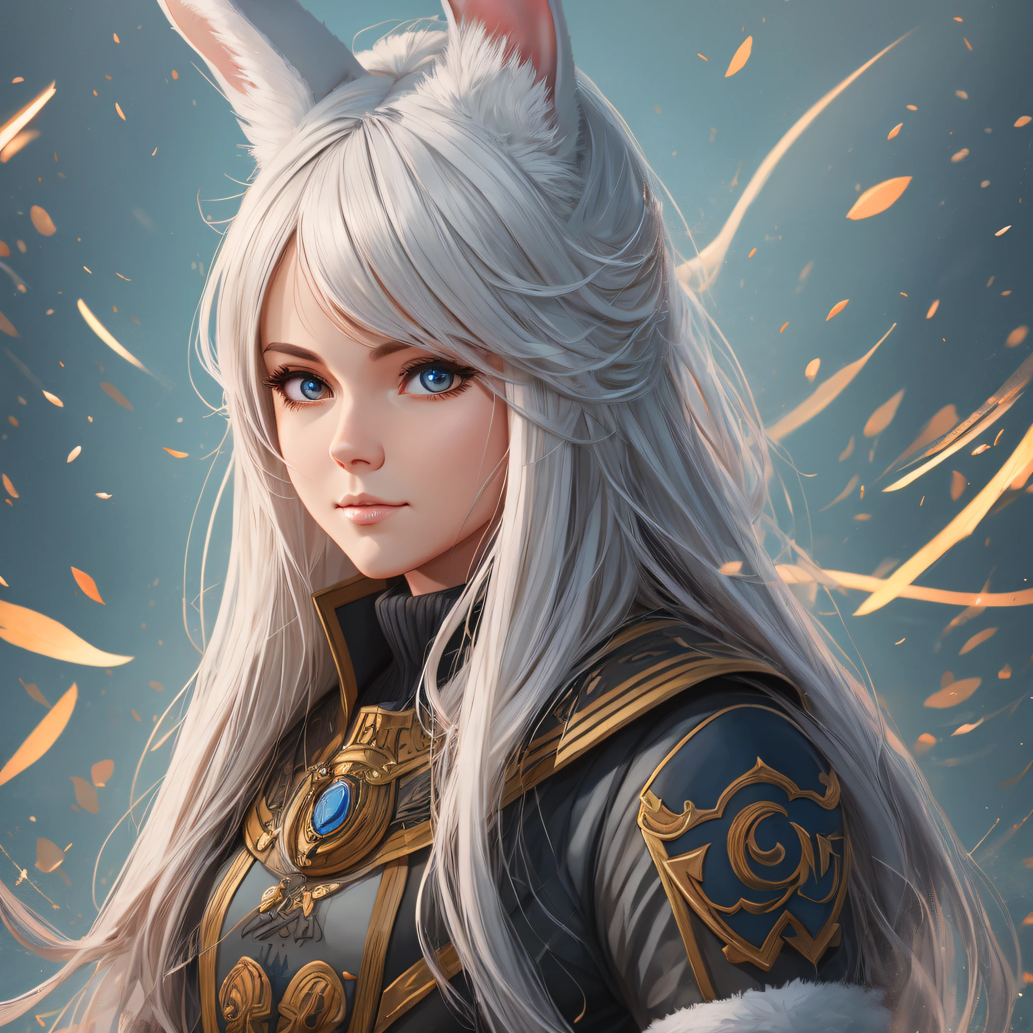 A lovely (dicuki:1.1) portrait as (rabbit:0.9), digital art, trending artstation, 4k, high detail --auto --s2