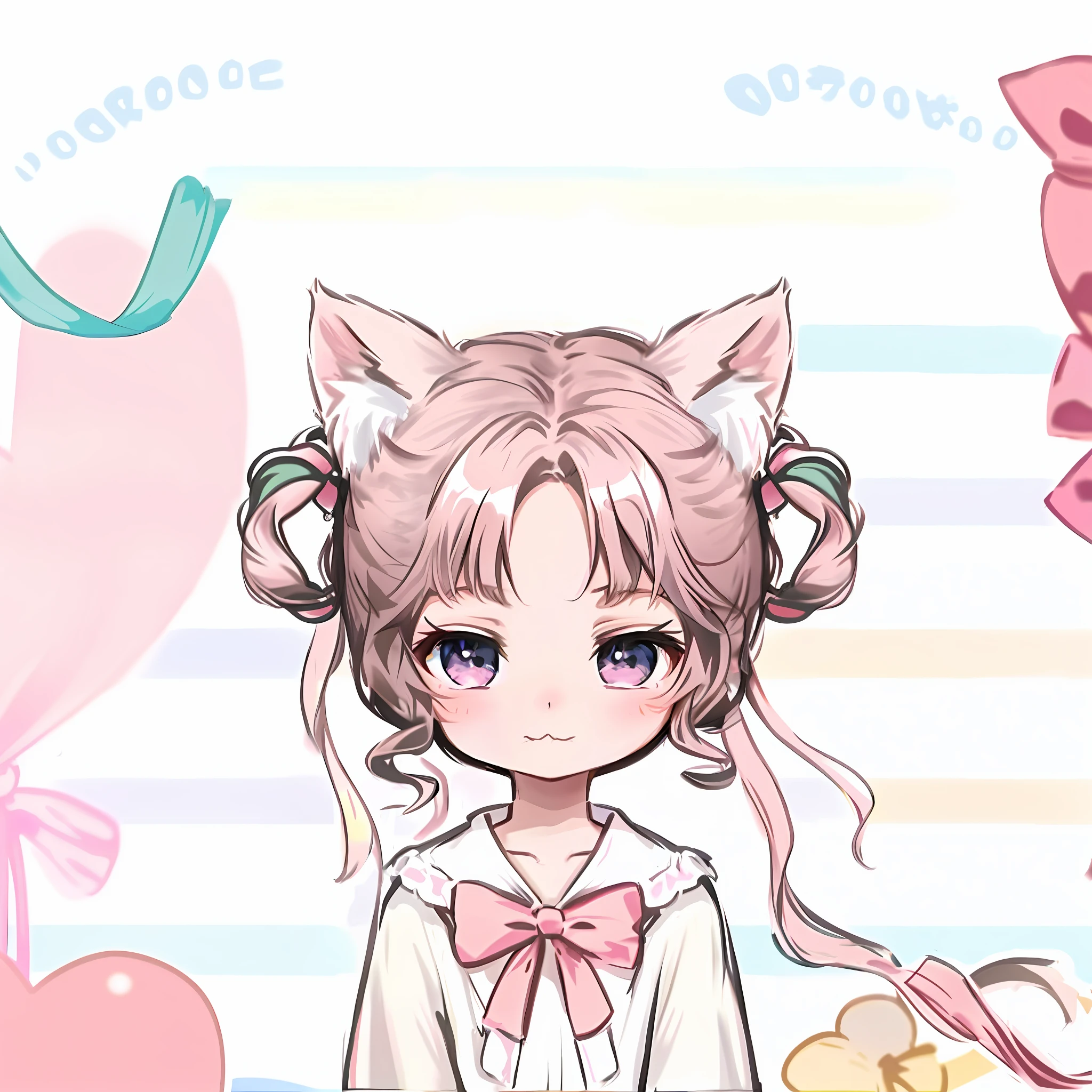 anime girl with a cat ears and a bow in front of balloons, cute anime catgirl, very beautiful cute catgirl, anime girl with cat ears, very beautiful anime cat girl, beautiful anime catgirl, soft anime illustration, girl with cat ears, anime catgirl, cute anime style, kawaii realistic portrait, cute art style, attractive cat girl, kawaii anime manga style