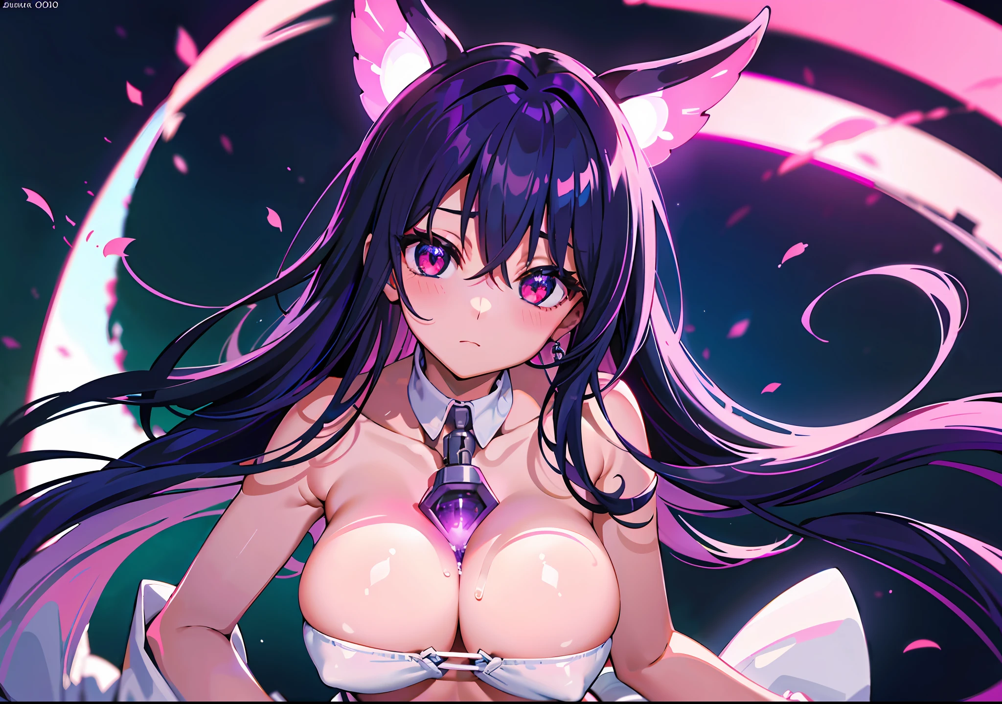 (best quality: 0.8), (best quality: 0.8), perfect anime illustration, close-up portrait of a beautiful woman walking around town very long purple hair huge breasts blush red eyes (((nsfw))) white bikini city neon night super detailed super detailed face bright eyes galaxy in eyes absurd 4k Full HD top on pixiv super well done red eyes download file huge erect areolas (love juice 1;4)