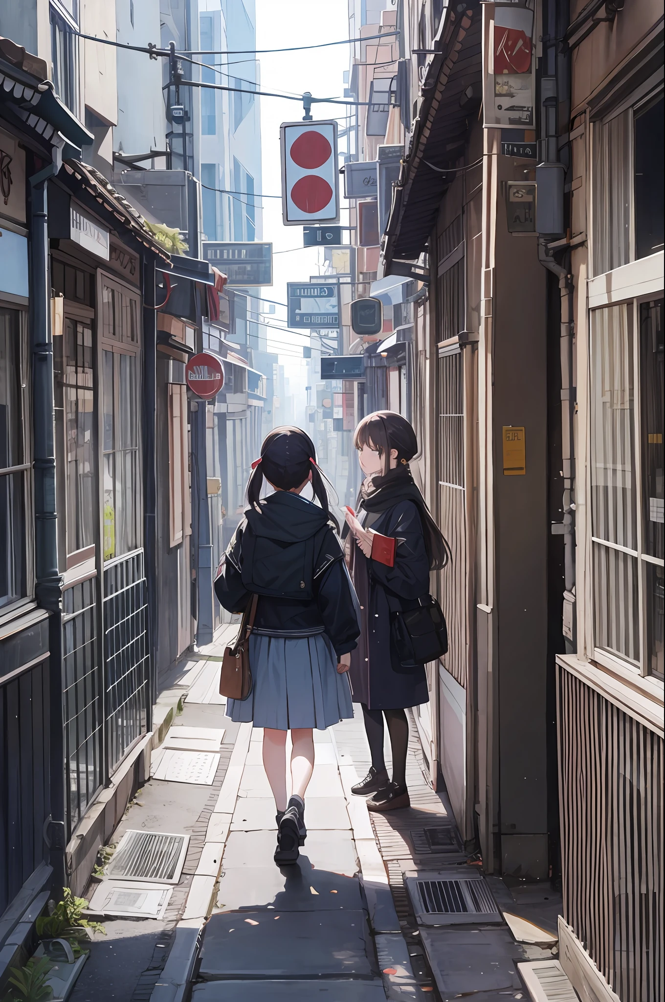 masterpiece, best quality, 1girl, city,