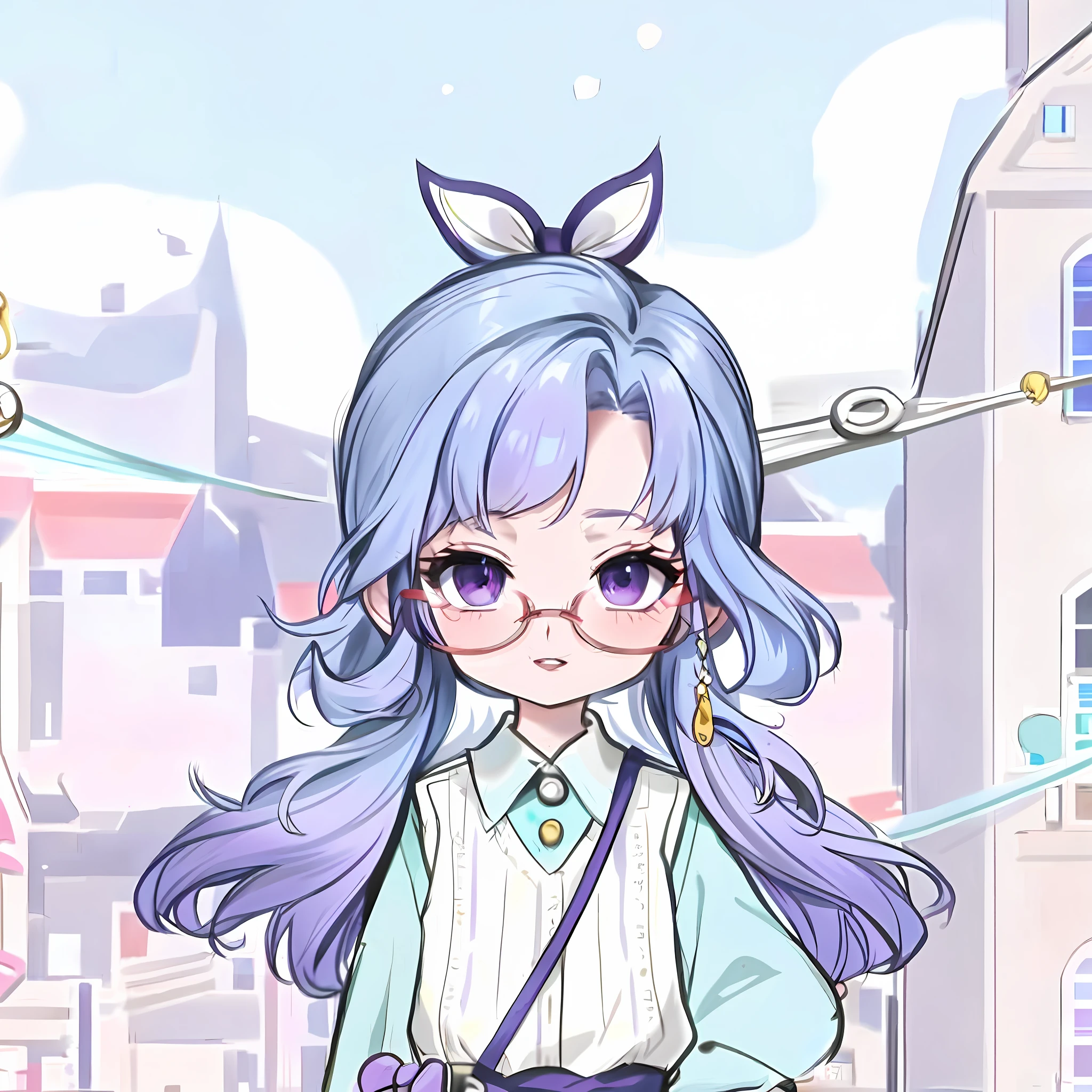anime girl with blue hair and purple hair walking down a street, cute art style, my dress up darling anime, stylized anime, cute anime style, anime stylized, ig studios anime style, kawaii realistic portrait, anime in fantasy style, anime art style, anime style character, inspired gacha club game, clean detailed anime style, style of magical girl