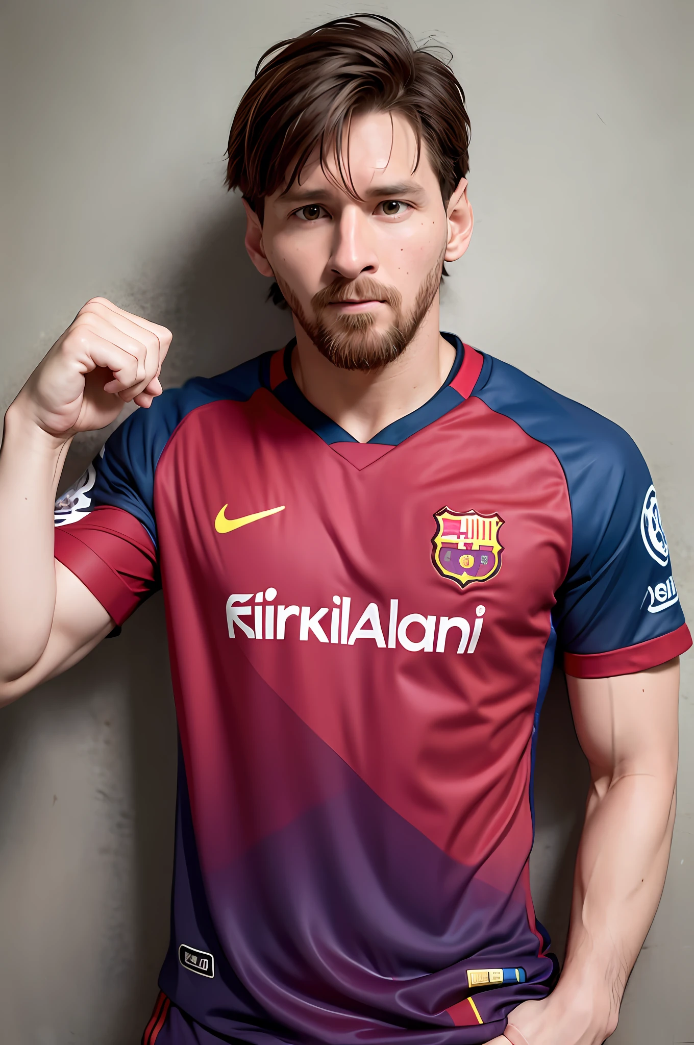 Messi realistic, 4K, with the shirt of Flamengo, same as Messi, identical to Messi, Flamengo, wearing shirt of Flamengo, Messi Flamenguista, Messi with the shirt of Zico player of Flamengo