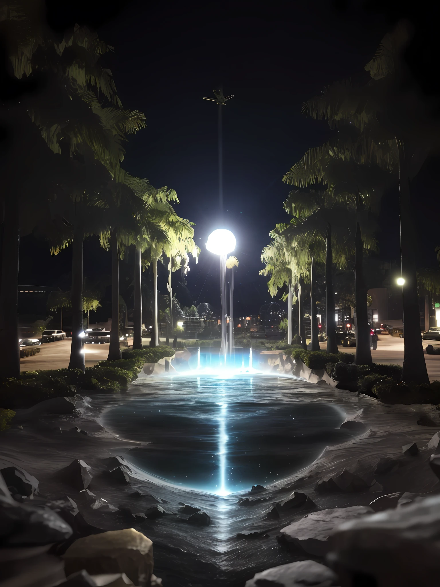 Portal to ther dimension, 8k, high definition, Monsters, hyper-realistic, + cinematic plane + dynamic composition, incredibly detailed, sharpness, detail details + night with light + perfectionism + award-winning realism ((ambient lighting))
