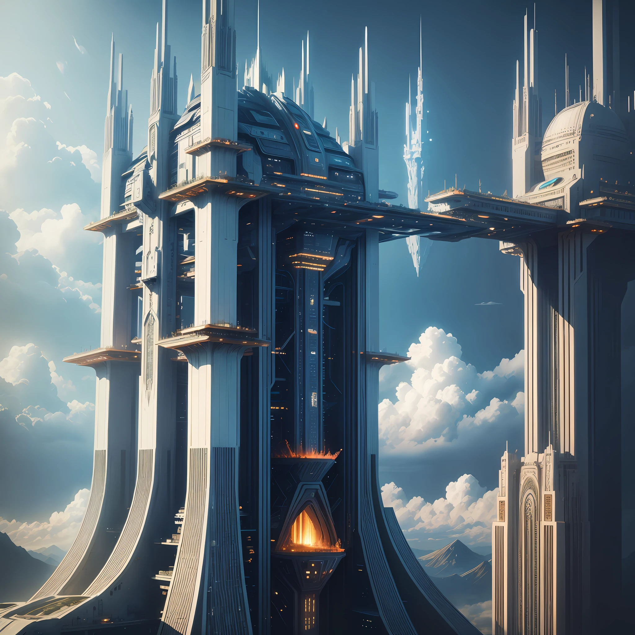 Megastructure Tower Fantasy Sci-Fi Top Quality Universe