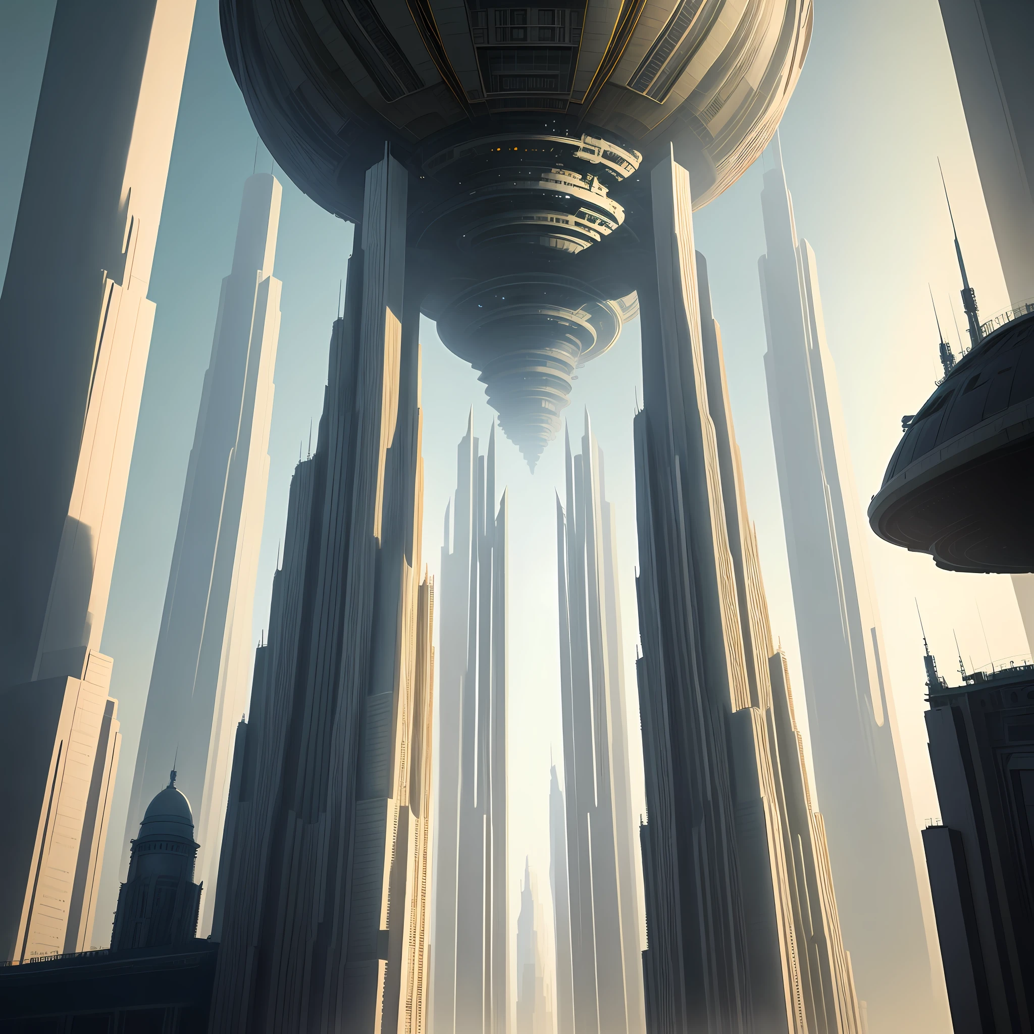 megastructure tower fantasy sci-fi top quality universe sci-fi