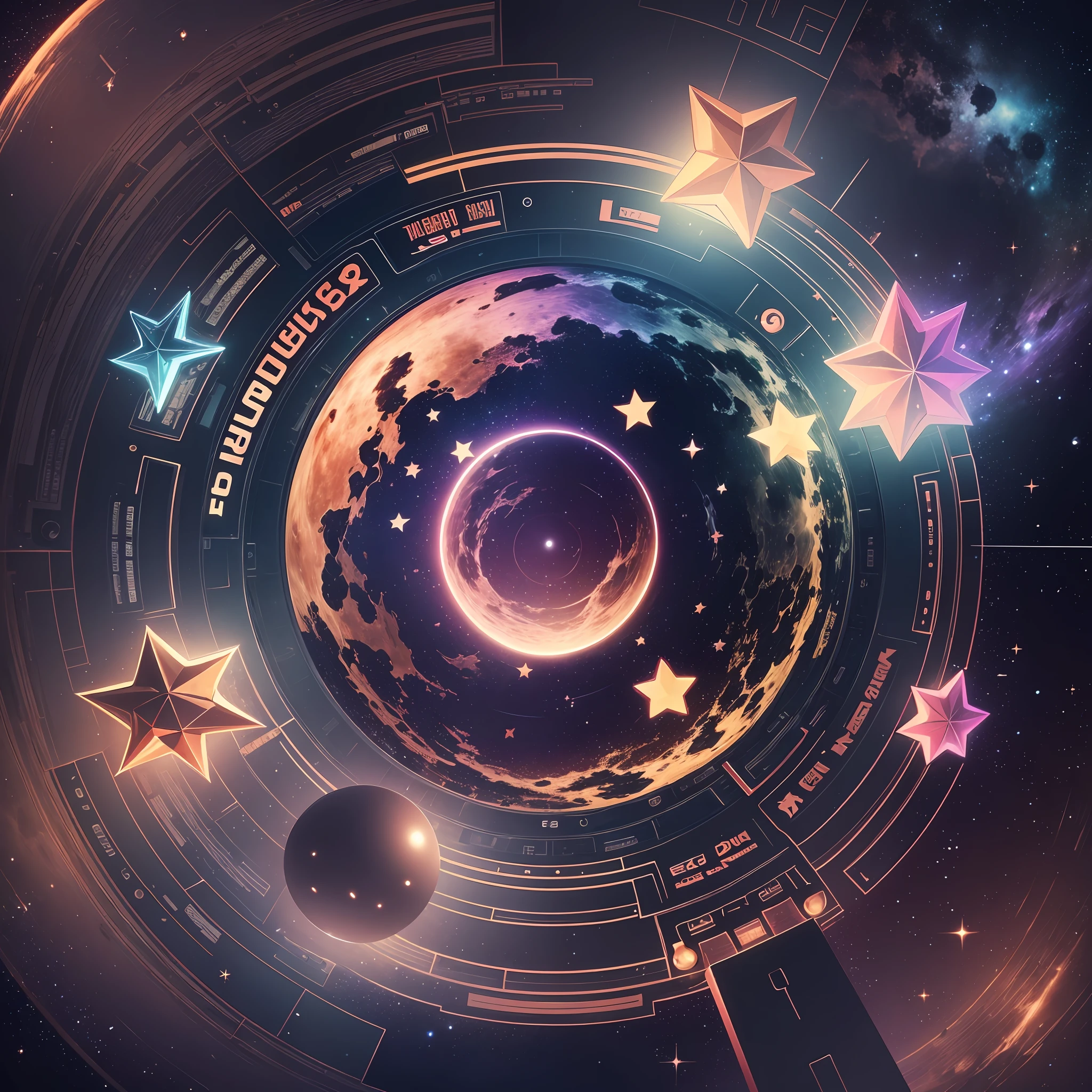 A YouTube channel logo, based on space and stars --auto --s2