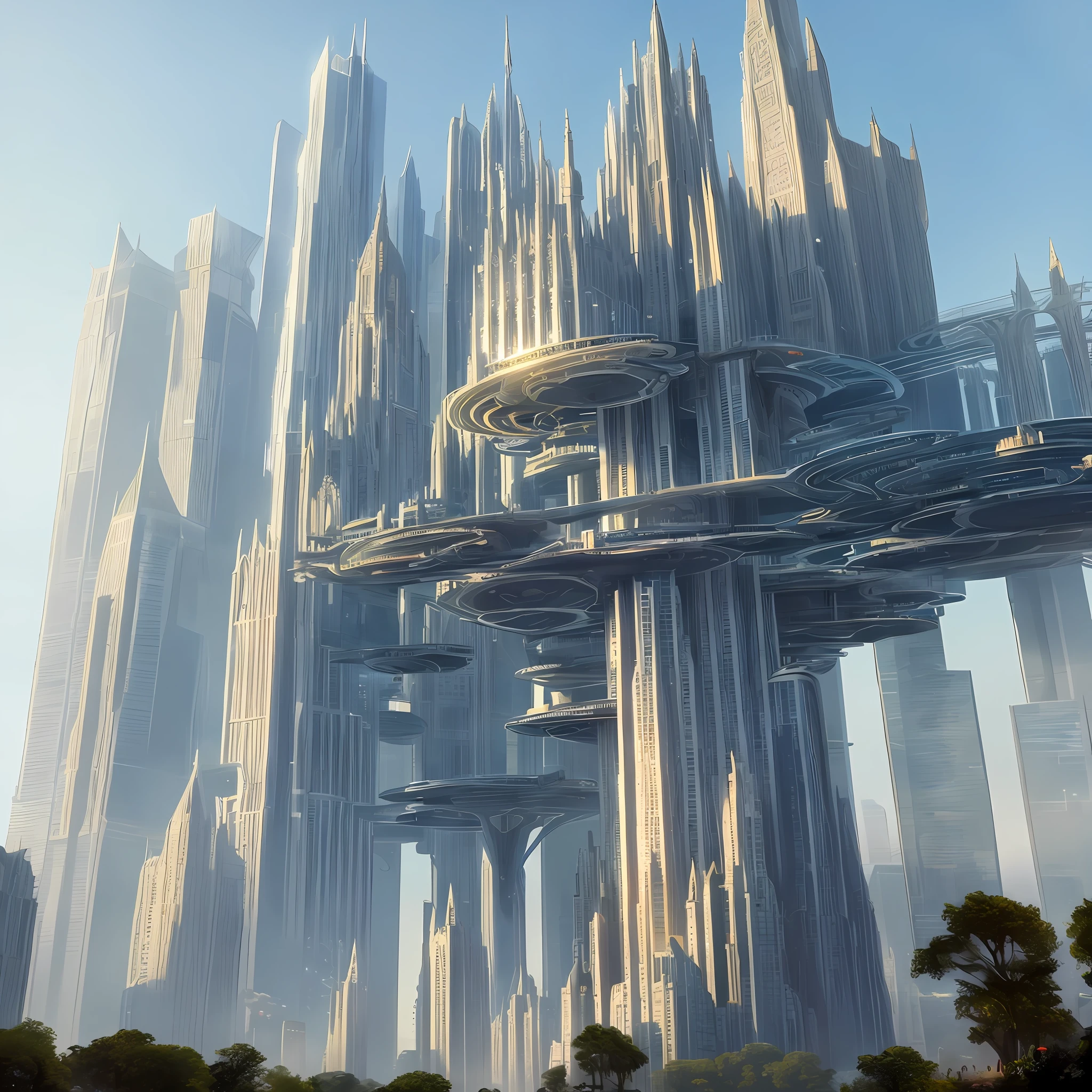 Megastructure Tower Fantasy Sci-Fi Top Quality Universe