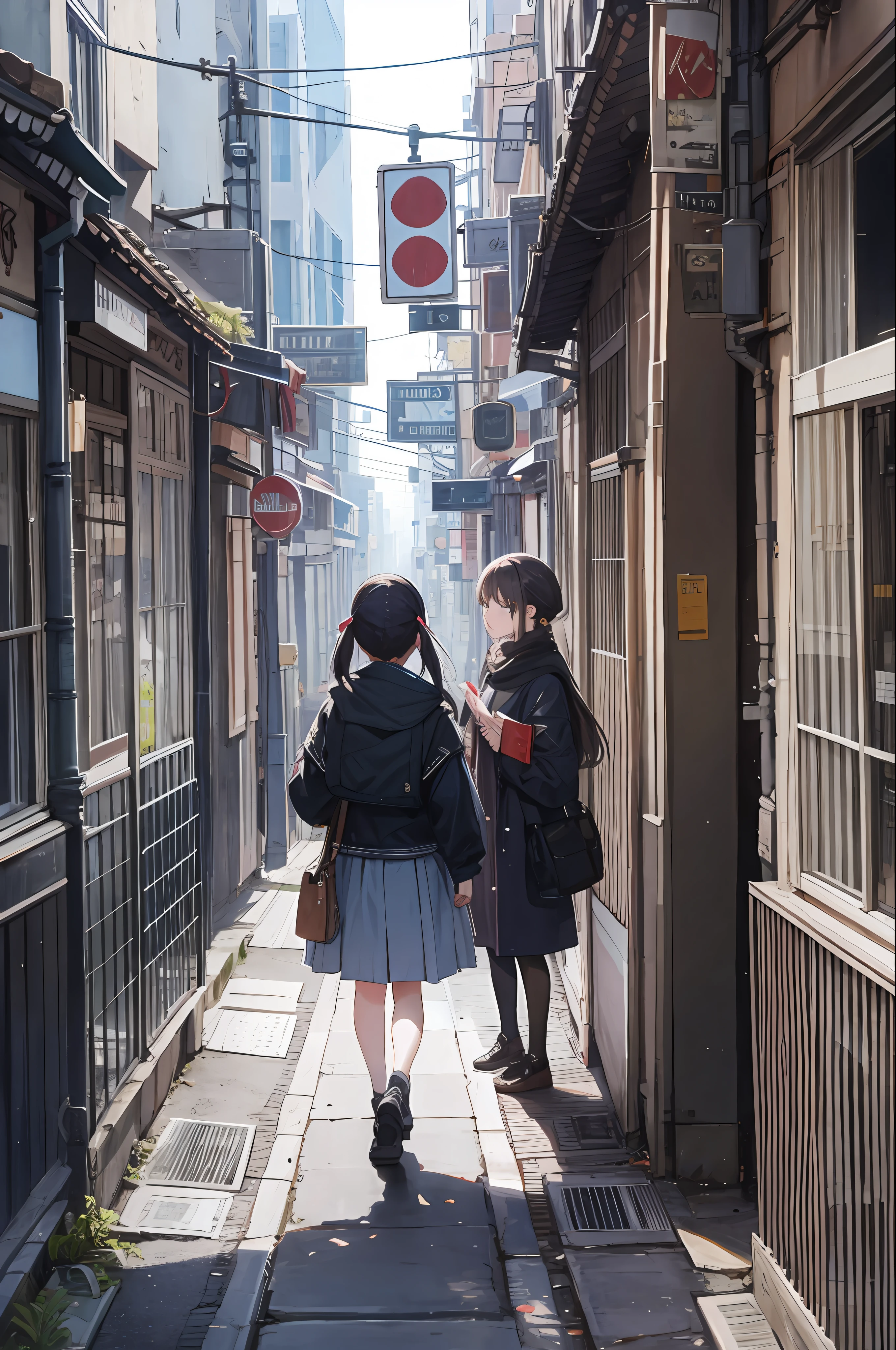 masterpiece, best quality, 1girl, city,