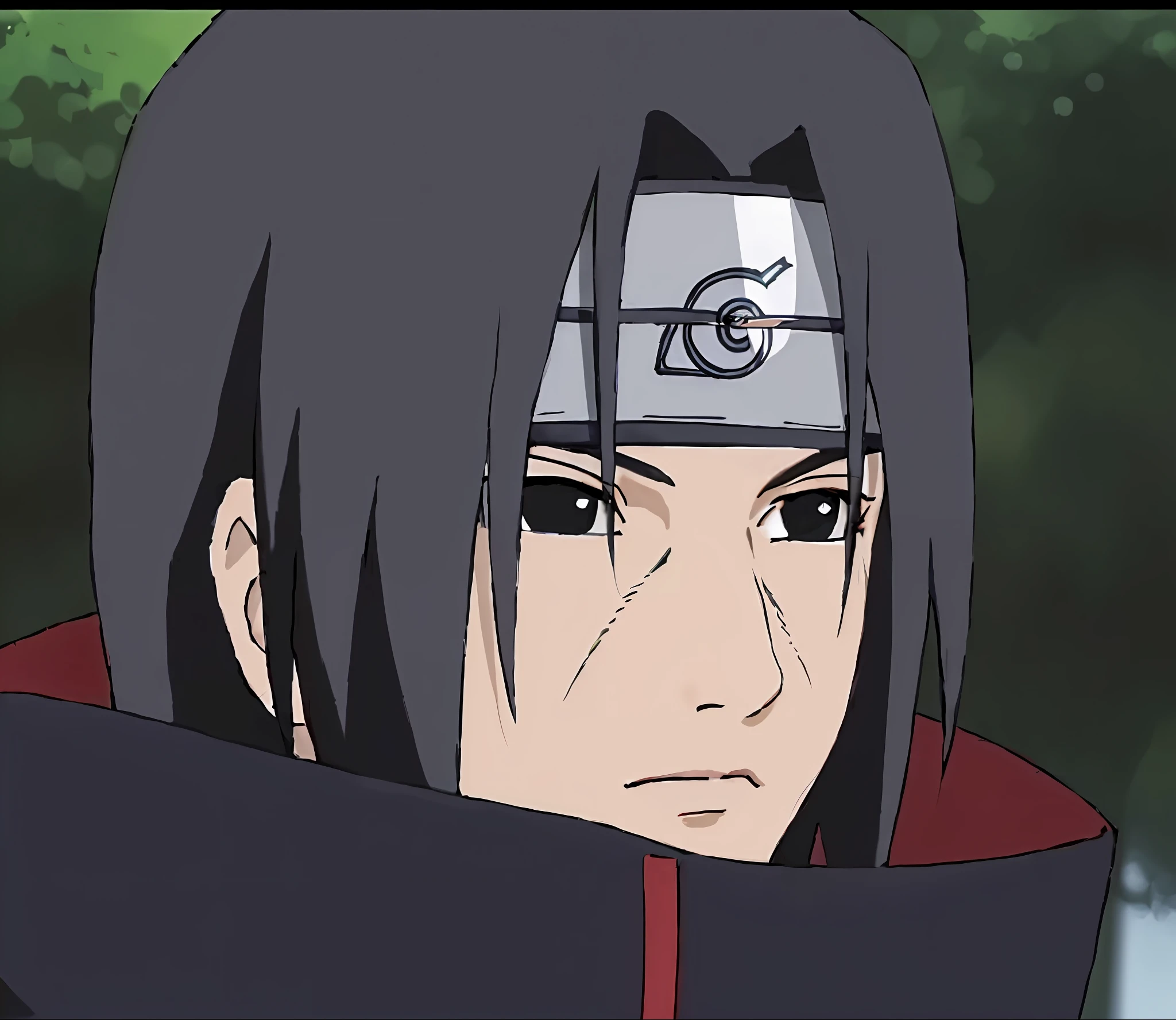 Close-up of a man wearing a hood and hood, 4k, avatar art style, Uchiha Itachi, Itachi, Uchiha Itachi, Uchiha Madara, Akatsuki Akira, he has dark gray hair, from Naruto, Yuyuki, Kazuto Okada, Tsukamichikaze, anime style"