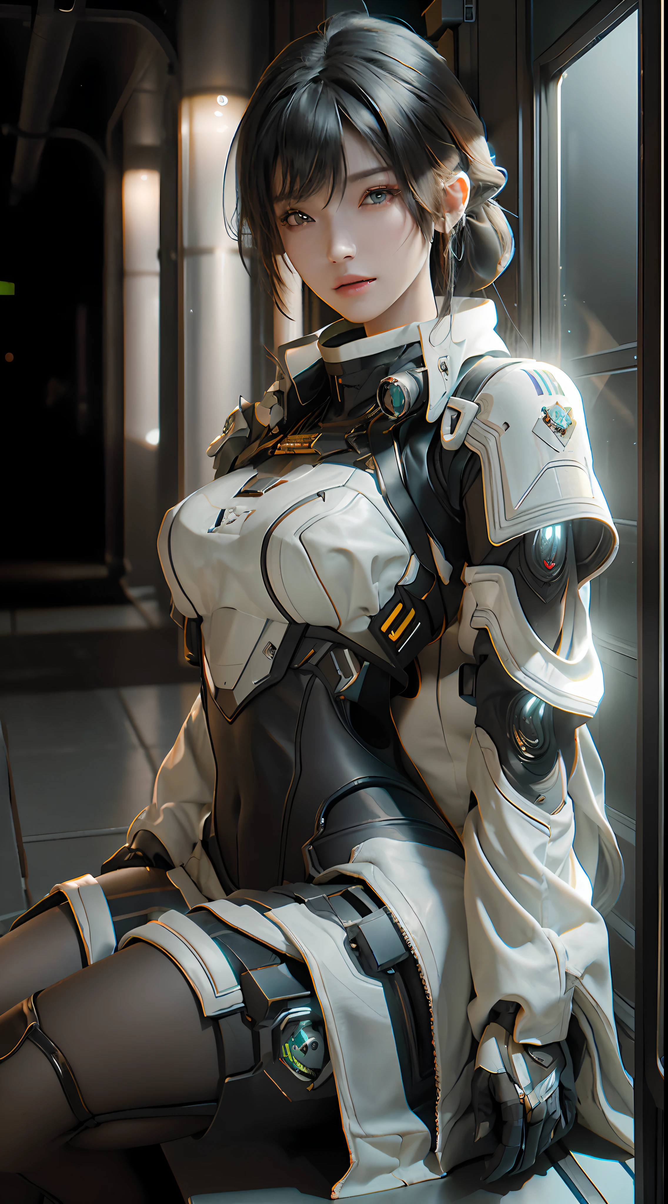 ((Best quality)), ((masterpiece)), (detailed:1.4), 3D, an image of a beautiful cyberpunk female,HDR (High Dynamic Range),Ray Tracing,NVIDIA RTX,Super-Resolution,Unreal 5,Subsurface scattering,PBR Texturing,Post-processing,Anisotropic Filtering,Depth-of-field,Maximum clarity and sharpness,Multi-layered textures,Albedo and Specular maps,Surface shading,Accurate simulation of light-material interaction,Perfect proportions,Octane Render,Two-tone lighting,Wide aperture,Low ISO,White balance,Rule of thirds,8K RAW,