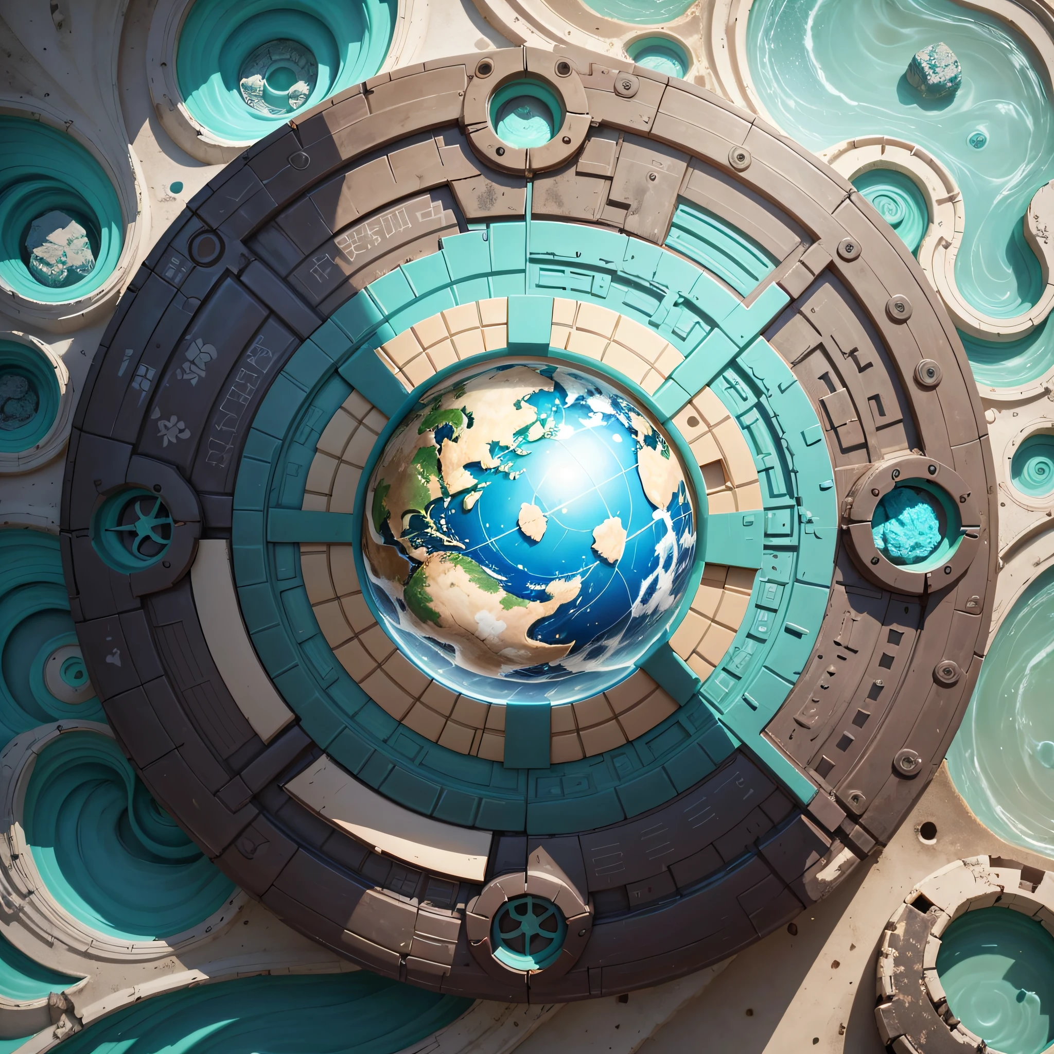 /imagine prompt:plastic waste damage to earth environment Abstract background with A fluid pattern of Intertwined Octagons and zigzags in a muted and soft color palette --v 4 --stylize 135 --ar 1:1 --auto --s2