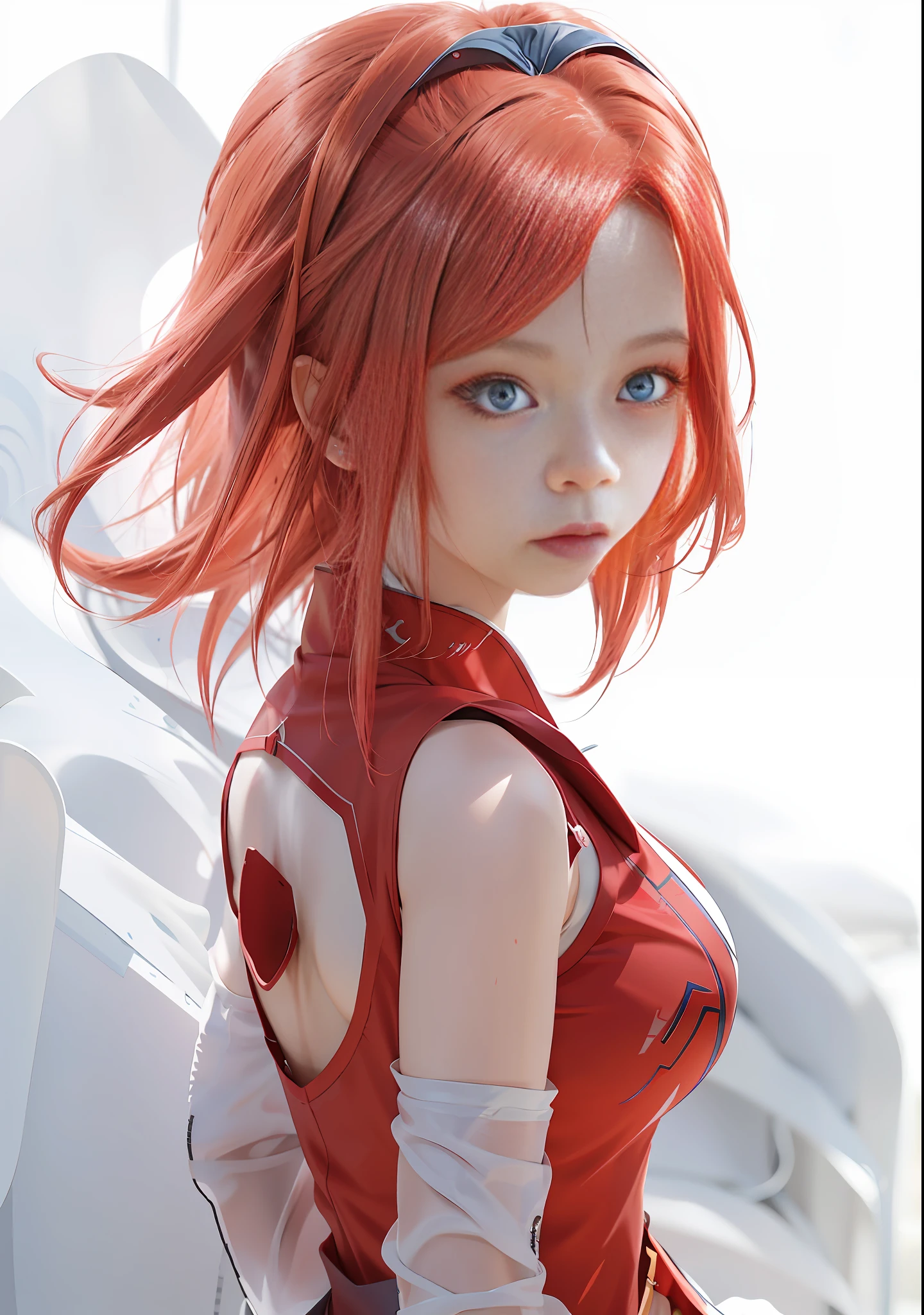 anime girl with red hair and blue eyes in a red dress, sakura haruno, haruno sakura, anime girl, anime style character, an anime girl, made with anime painter studio, anime woman, anime character, young anime girl, female anime character, (anime girl), anime style art, painted in anime painter studio, she has red hair, beautiful anime girl