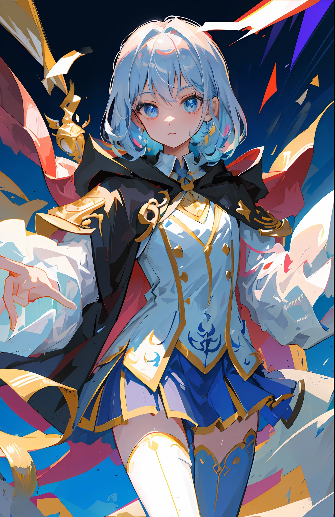 (With a proud stance and chiseled abs, the master wizard saunters forth, invitingly unbuttoning her cloak to reveal a toned chest with petite breasts.)