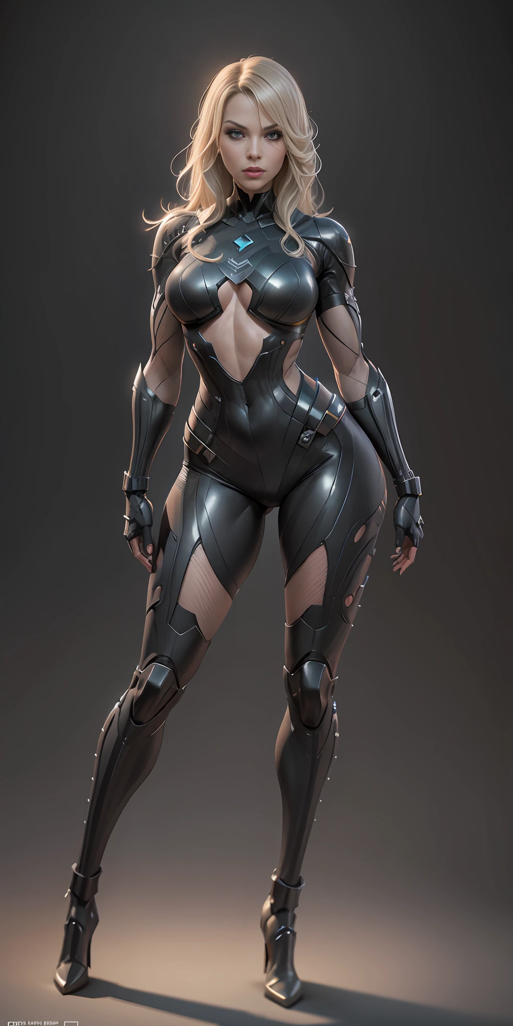 Black Canary from DC, frontal, full-length, looking at the camera, facing the audience, standing pose, simple background, three-dimensional light, detailed full-body concept, sleek digital concept art, beautiful full-body concept art, art trend, full-length CGsociety,