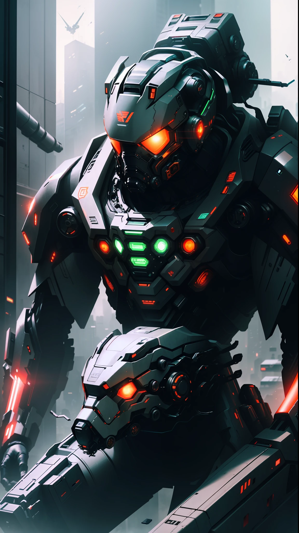 ((Best quality)), ((masterpiece)), (highly detailed:1.3), In a sprawling cyberpunk metropolis, dominated by towering skyscrapers and neon-lit alleys, a dystopian mega corporation known as OmniCorp reigns supreme. OmniCorp, driven by insatiable greed and power, has ventured beyond Earth's boundaries to exploit the vast resources of near-earth objects (NEOs) in a relentless pursuit of profit.Set in a gritty future, where the line between humanity and technology blurs, your images will depict the dark and ruthless world of NEO asteroid mining. Explore the juxtaposition of high-tech machinery, advanced robotics, and human labor as they collaborate to extract precious minerals and resources from the cold depths of space.Capture the scenes of colossal mining rigs, suspended in zero-gravity, relentlessly drilling into massive NEOs, their mechanical arms piercing through the rocky exterior. Show the workers, adorned in cybernetic suits, braving the harsh conditions of space to harvest the valuable ores, their faces obscured by gas masks and reflective visors.Amidst the cold and desolate asteroids, reveal the towering presence of the OmniCorp headquarters—a monolithic structure that casts a shadow over the workers below. Showcase the opulent offices and boardrooms, where executives make decisions that shape the destiny of both the company and the exploited masses.But beneath the shiny veneer of corporate power, unveil the simmering rebellion of the oppressed. Depict the clandestine activities of underground resistance movements, fighting against OmniCorp's iron grip on society. Show their covert operations, hacking into the corporation's networks, and plotting to expose its dark secrets.Incorporate elements of advanced technology, cybernetic enhancements, holographic displays, and augmented reality overlays to accentuate the cyberpunk atmosphere. Explore the contrast between the bleak and polluted cityscape and the infinite expanse of space, emphasizing the impact of humanit