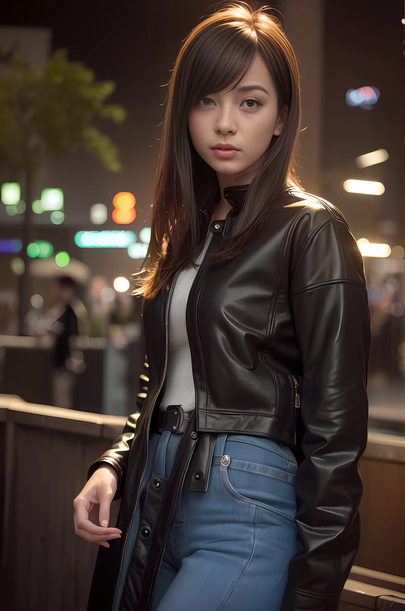 mix4,(8k, RAW photo, best quality, master:1.2), (realistic, photo-realistic:1.37),1girl,cute,cityscape,night,rain,wet,professional lighting,photon mapping,radiosity,physically-based rendering ,