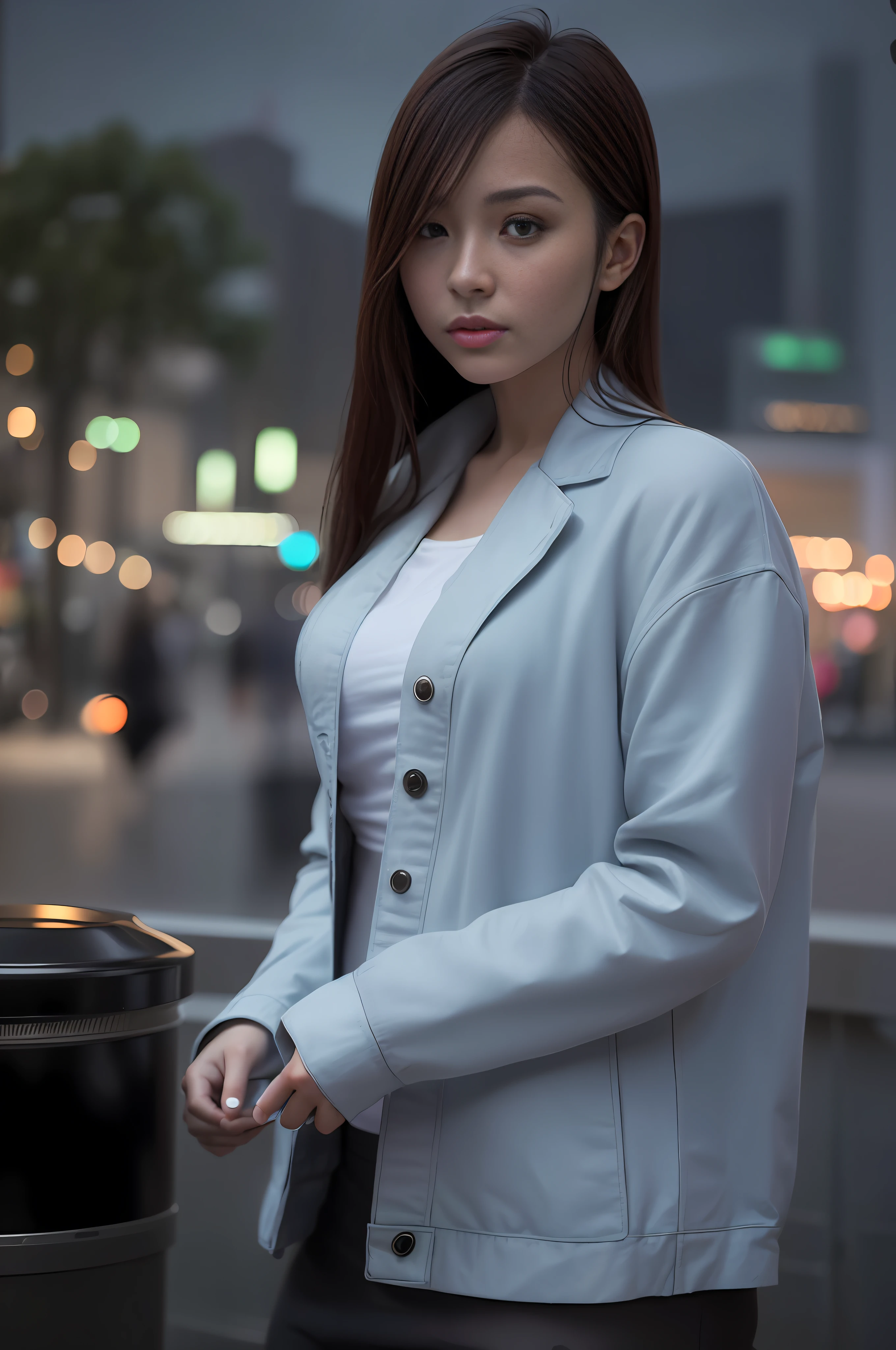 mix4,(8k, RAW photo, best quality, master:1.2), (realistic, photo-realistic:1.37),1girl,cute,cityscape,night,rain,wet,professional lighting,photon mapping,radiosity,physically-based rendering ,