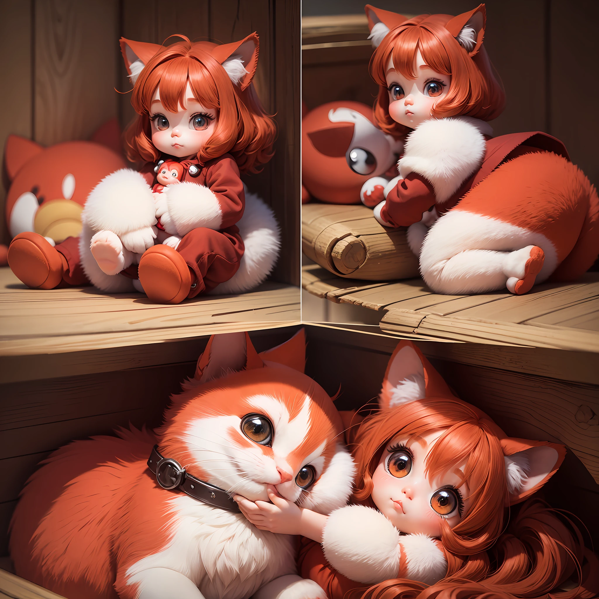 A little red doll as cute as a Disney animal --auto --s2