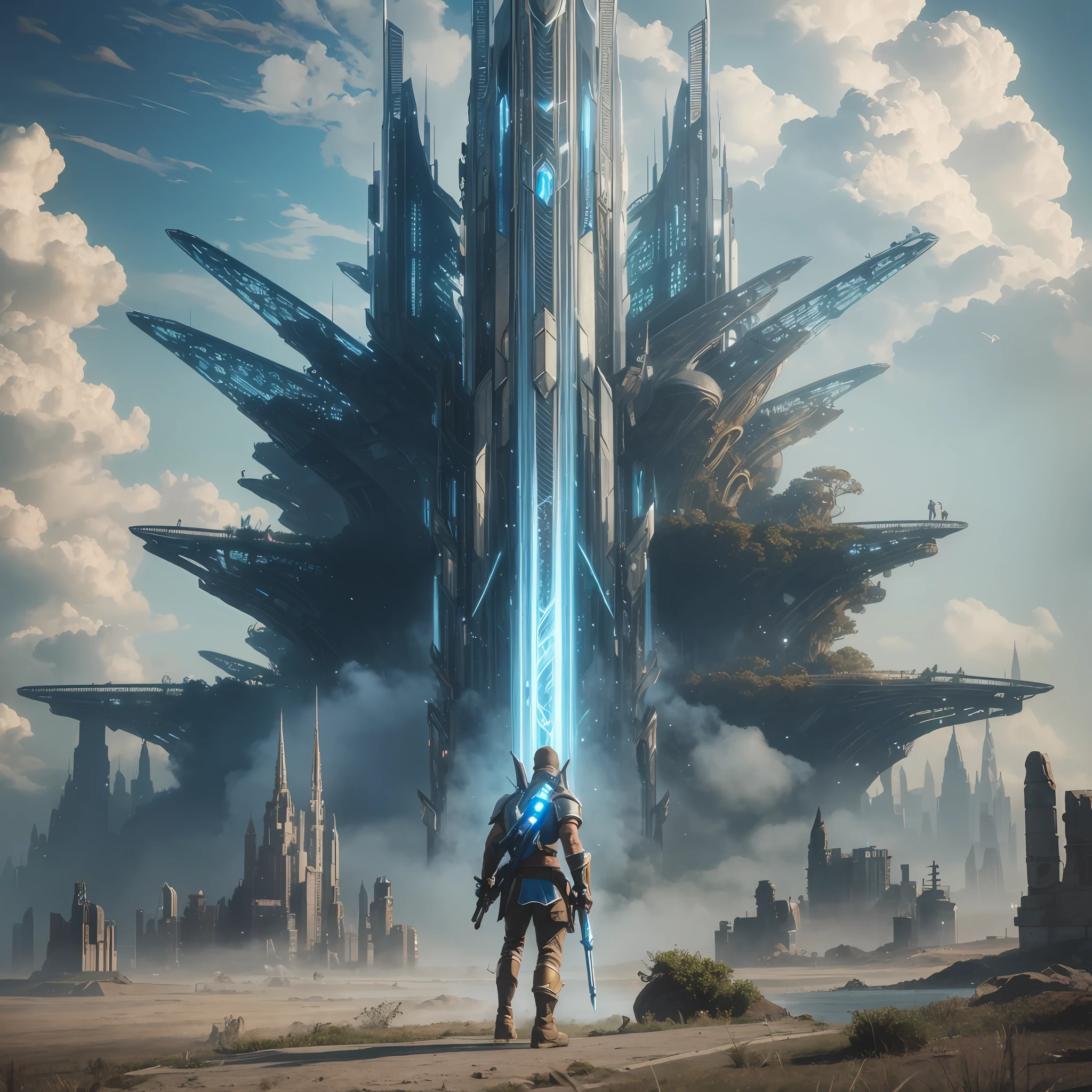 concept art, full body portrait of a warmachine terminator, cyborg, ornate, Blue and silver, armor, robes, Hyperrealistic, 4K, Unreal Engine, Highly Detailed, Dramatic Lighting, Beautiful --ar 9:16 --s 1250 --q 2Sky, Clouds, holding_weapon, no_humans, geometry, multidimensional, planet,sci fi_Fantasy,Cyberpunk,Mechanical marvel,Robotic presence,Cybernetic trees , Glow, giant mechanical _ trees , city with tall trees _Architecture,sky, cloud, glowing, big trees river, waterfall ,cybernetic _trees, tree_mech, sci-fi, cityscape, realistic, Science Fiction, Cities, Rendered in Octane, hyper realistic, 8k, epic composition, cinematic, octane render, artstation landscape vista photography by Carr Clifton & Galen Rowell, 16K resolution, Landscape veduta photo by Dustin Lefevre & tdraw, 8k resolution, detailed landscape painting by Ivan Shishkin, DeviantArt, Flickr, rendered in Enscape, Miyazaki, Nausicaa Ghibli, Breath of The Wild,,trending in artstation, cgsociety, 8k post-processing highly detailed,Junji Murakami, Mucha Klimt, Sharandula, Hiroshi Yoshida, Tom Bagshaw, Ross Tran, Artgerm,Craig Mullins,dramatic,Junji Murakami, moody lighting rendered by octane engine,characters 8K symmetrical arstation, cape,cinematic lighting, intricate details, 8k detail post processing, hyperealistic, octane rend, Zdzisław Beksiński style, ar 2:3 Reality Reality --auto --v6 --s2