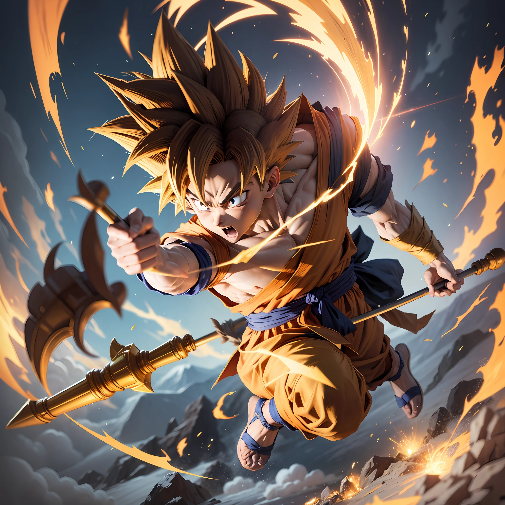 Goku with a Golden Staff --auto --s2