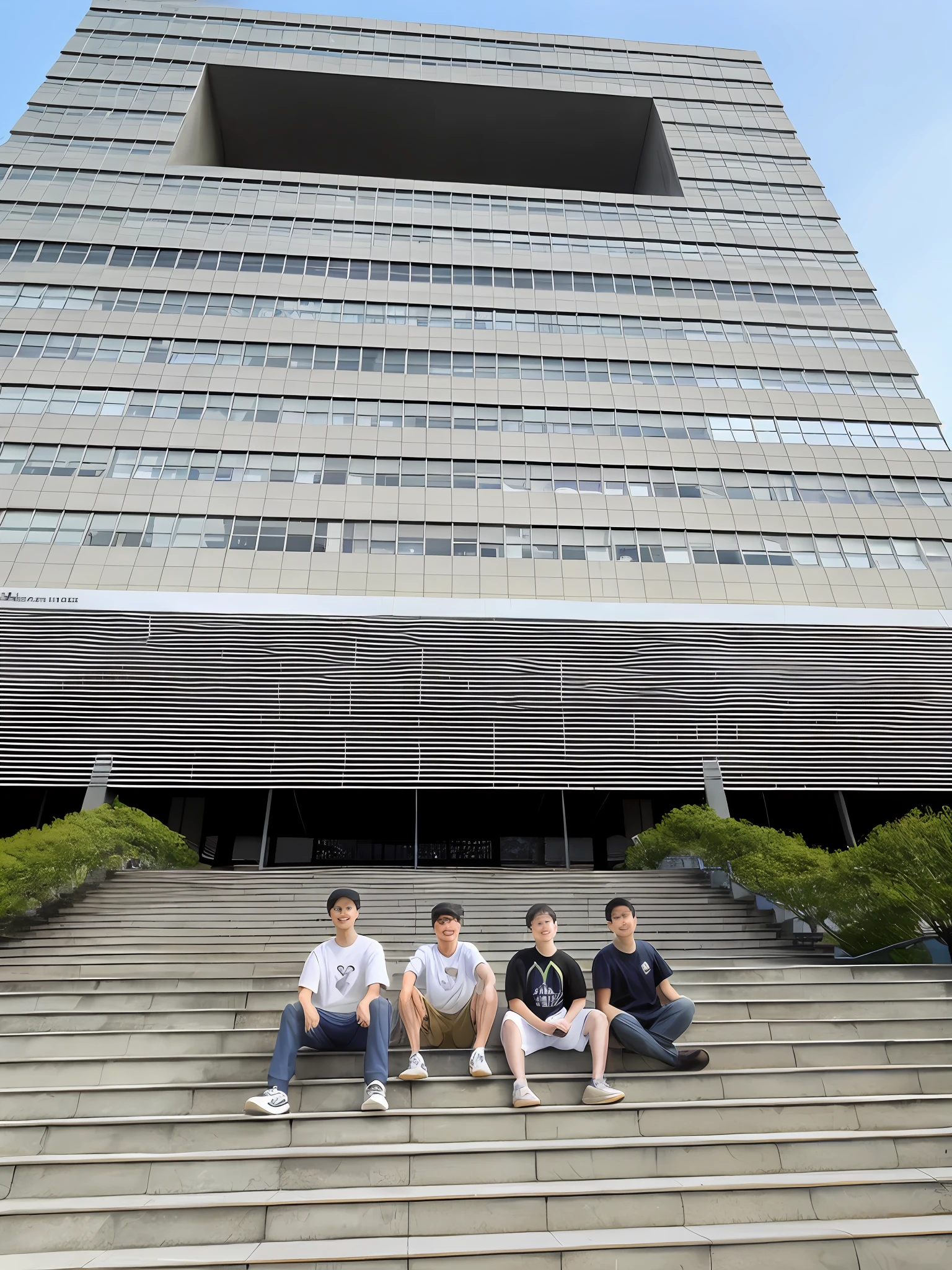 Group photo, campus