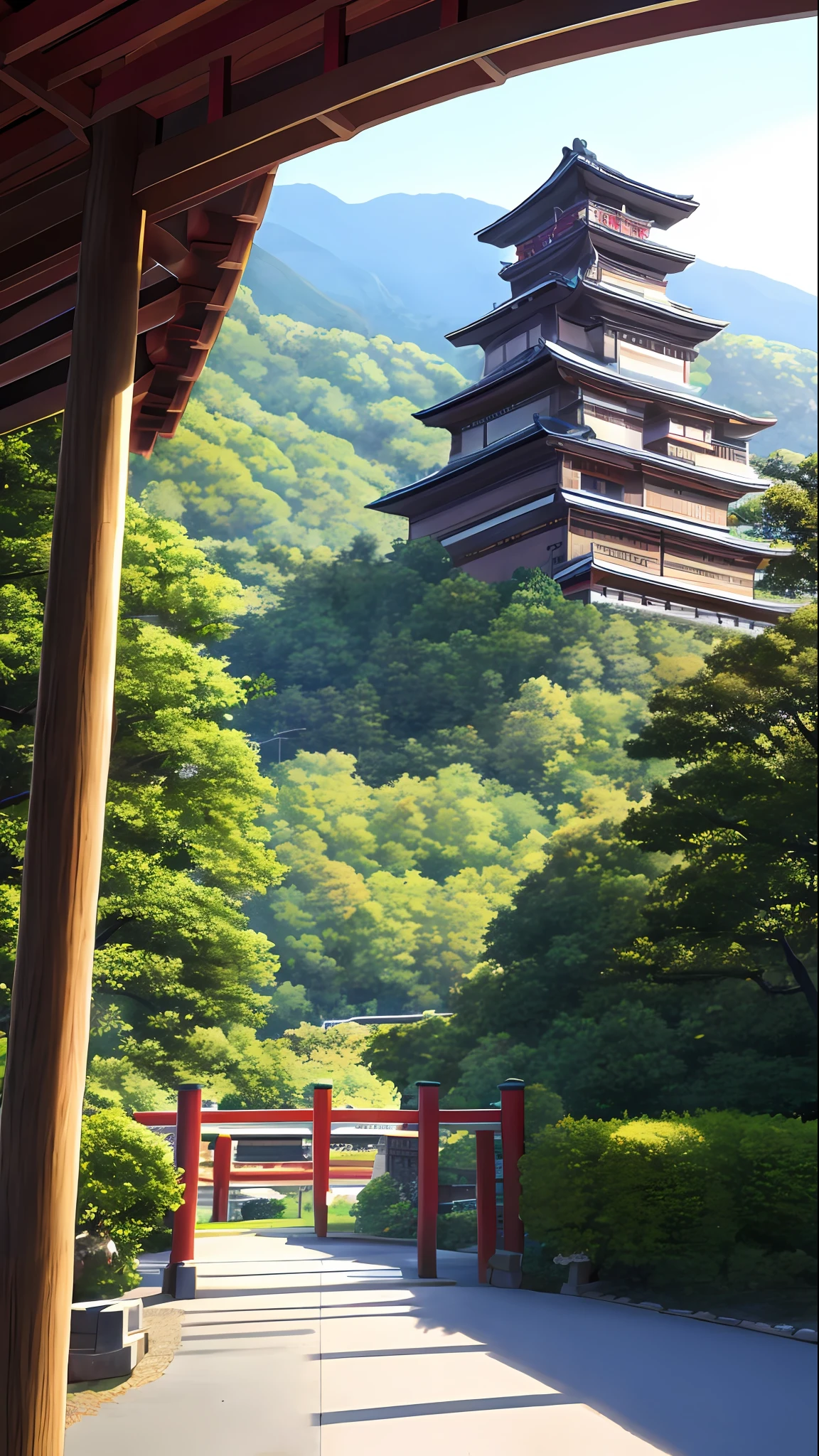 Nagano, Ueda City, Ueda Castle, Castle Gate, Morning