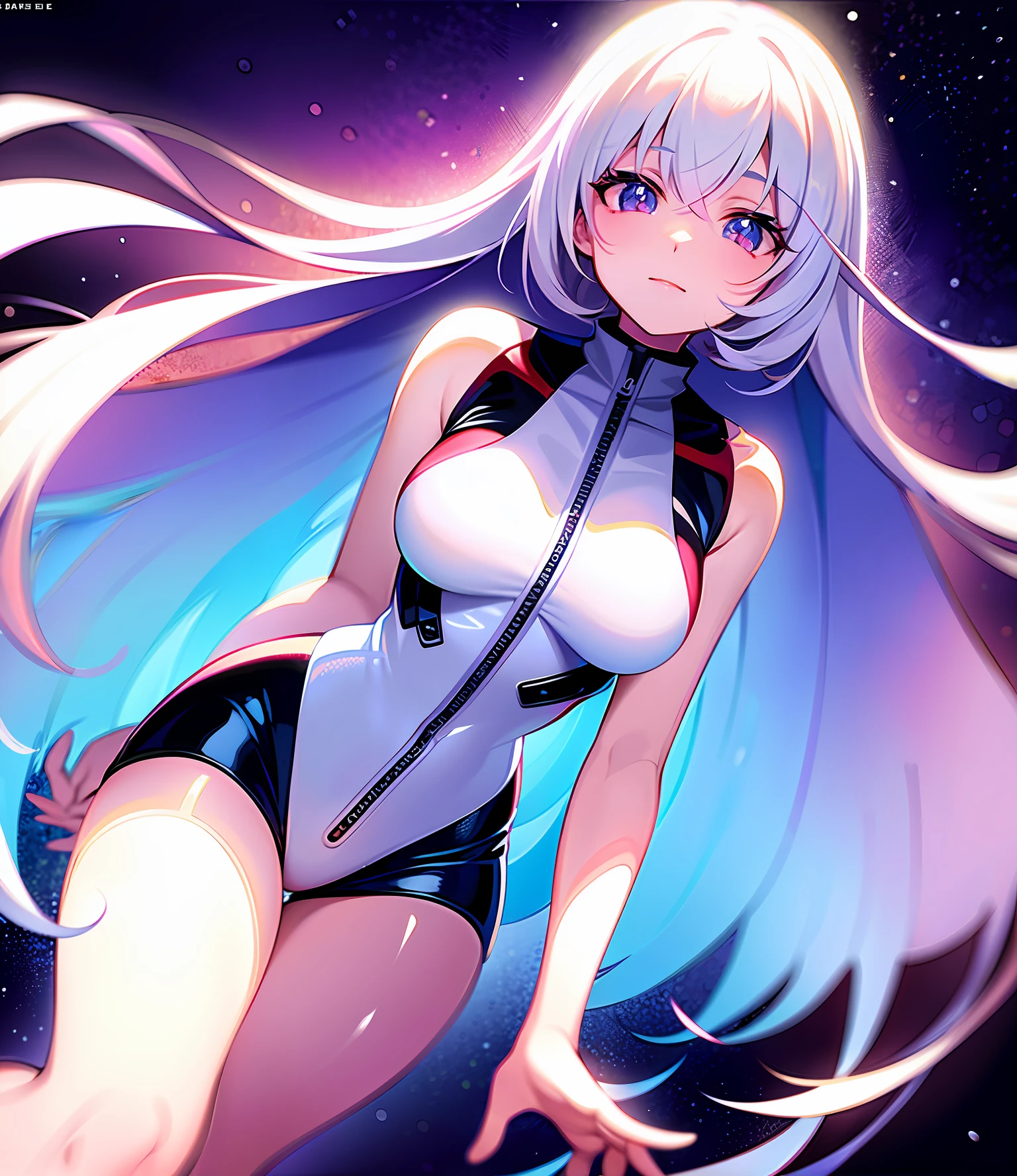 Near Future Space Beautiful Woman Anime