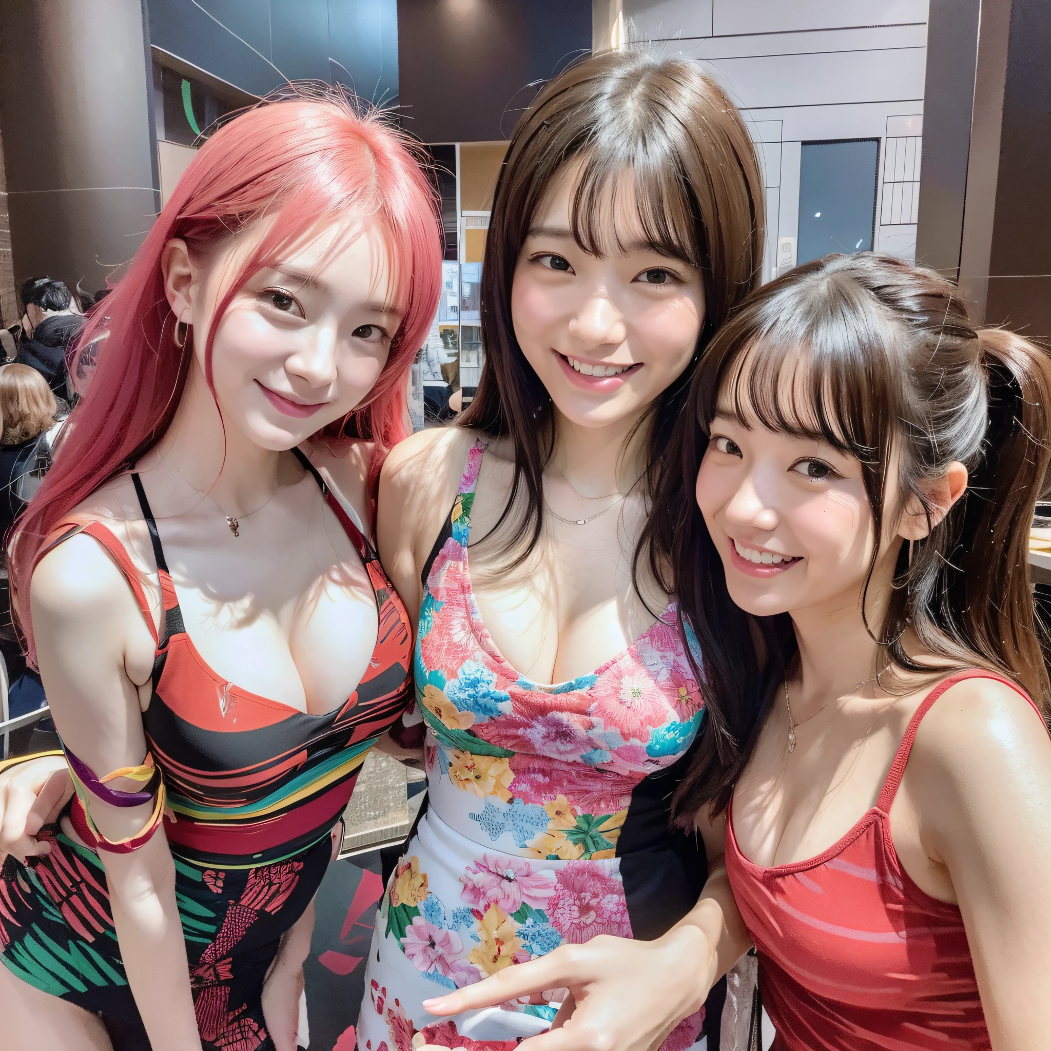 Best quality, masterpiece, ultra high res, (photorealistic:1.4), raw photo, there is a woman that is smiling and posing for a picture, shiori teshirogi, mayuri shiina, narumi kakinouchi, ayaka, aoshima chiho, chiho, ai yazawa, 奈良美智, kimi takemura, harumi, yukii morita, hana yata --auto --s2