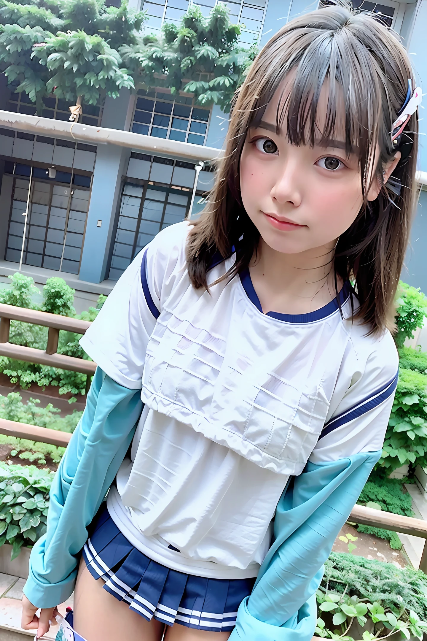 Junior High School Summer Sweat Girl Lover Real Happening Young