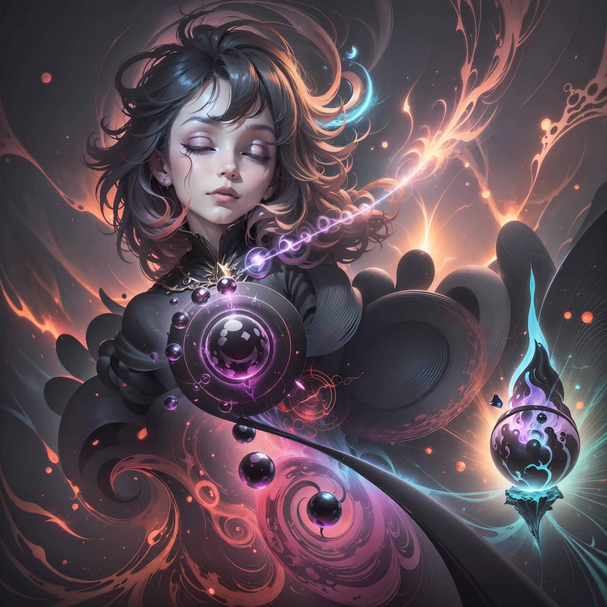 ((magical energy)), ((mana)), chaos, (((black background))), (((surreal))), (((abstract)))