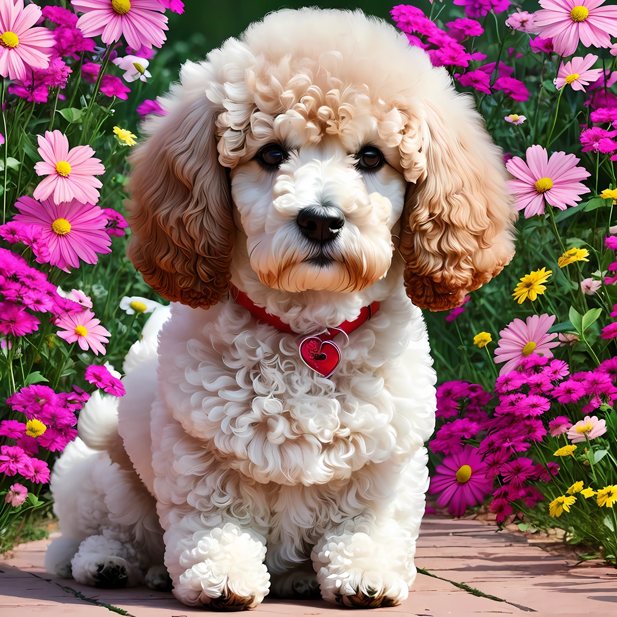 Dog Poodle Flower --auto --s2