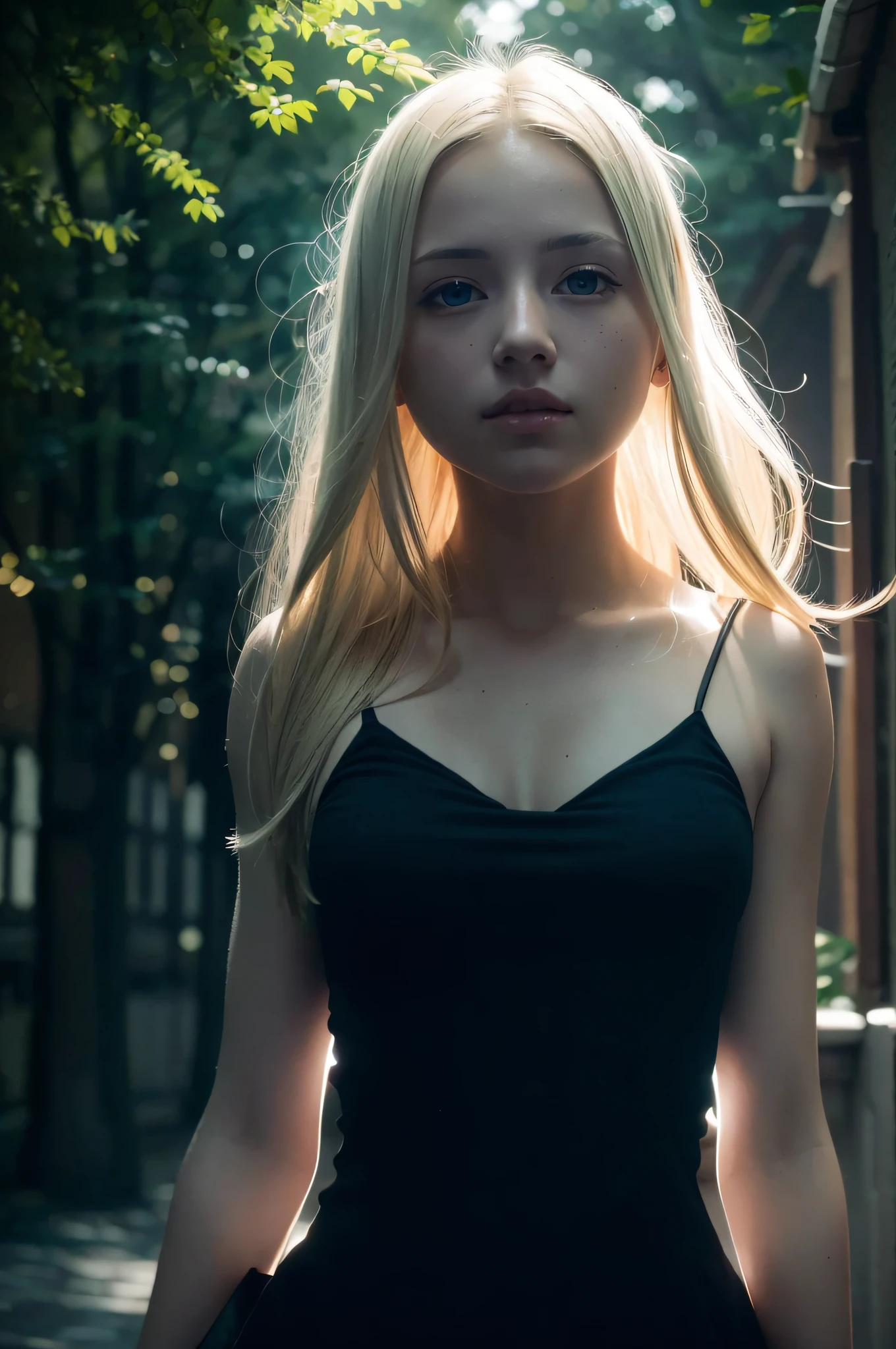 Tip: Depth photography. Cinematic lighting. Blonde girl in backlight. --q 2 --s 750 --v 5.1 --c 10 --ar 11：17