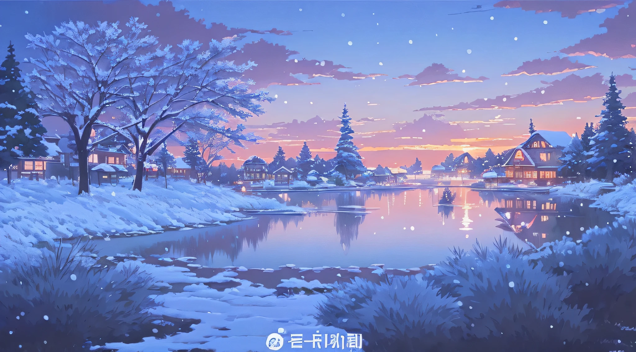 Anime - Snow Night Style Scenes,,Anime Background Art,Detailed Scenery - Width 672,Anime Landscape Concept Art,Anime Style Cityscape,Studio Ghibli Anime Style,Studio Ghibli Art Style,Studio Ghibli Scheme,Anime Landscape,Studio Ghibli Art Style,Landscape Artwork,Beautiful Anime Landscape,Snow-Covered Forest,Ghibli Art Style,Farm, Farm, Farmhouse, Barn, Dawn Hour, Lake, Makoto Shinkai style, Makoto Shinkai anime, Makoto Shinkai Art Style