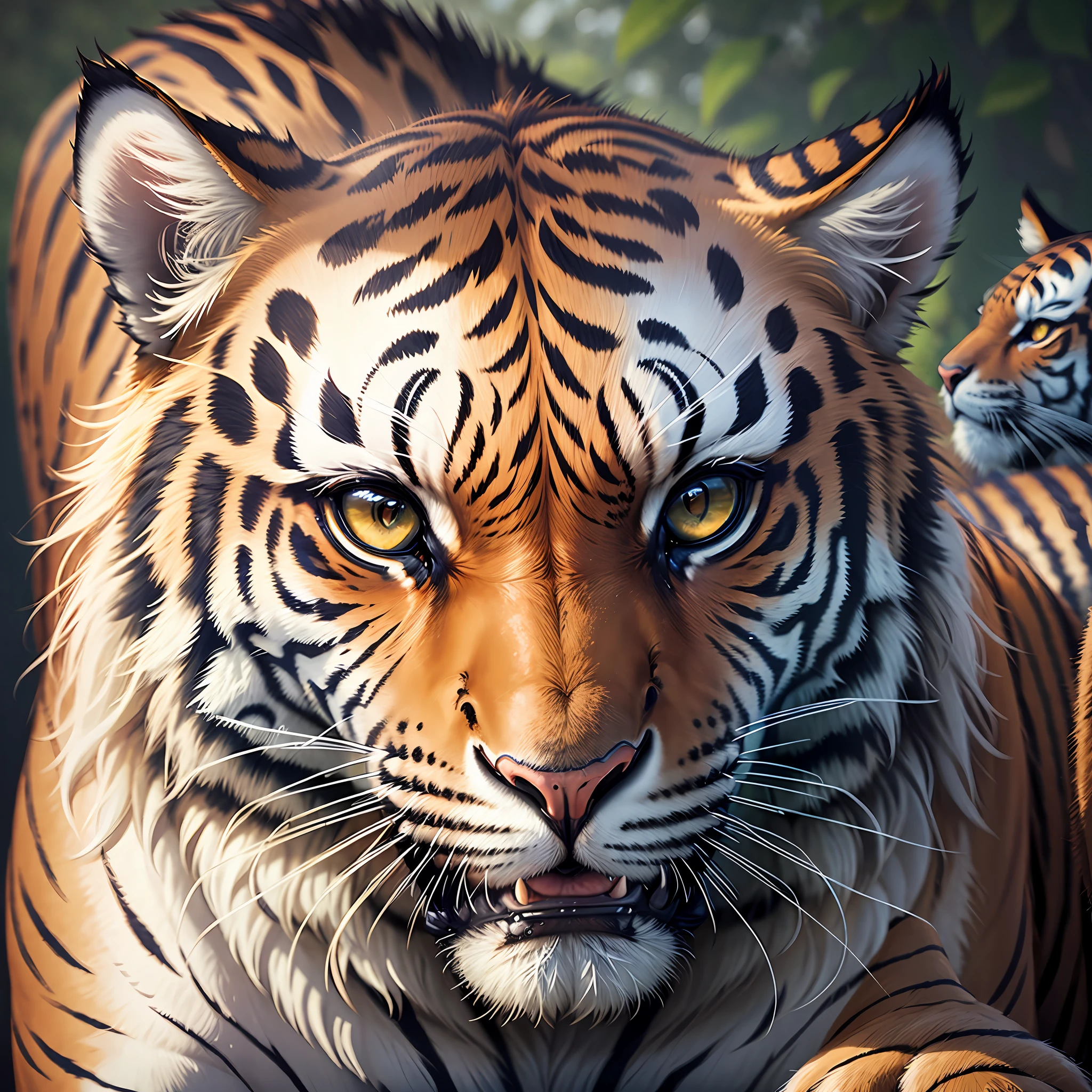 United family of tigers, 8k raw photo, realism, masterpiece, award-winning photography --auto --s2